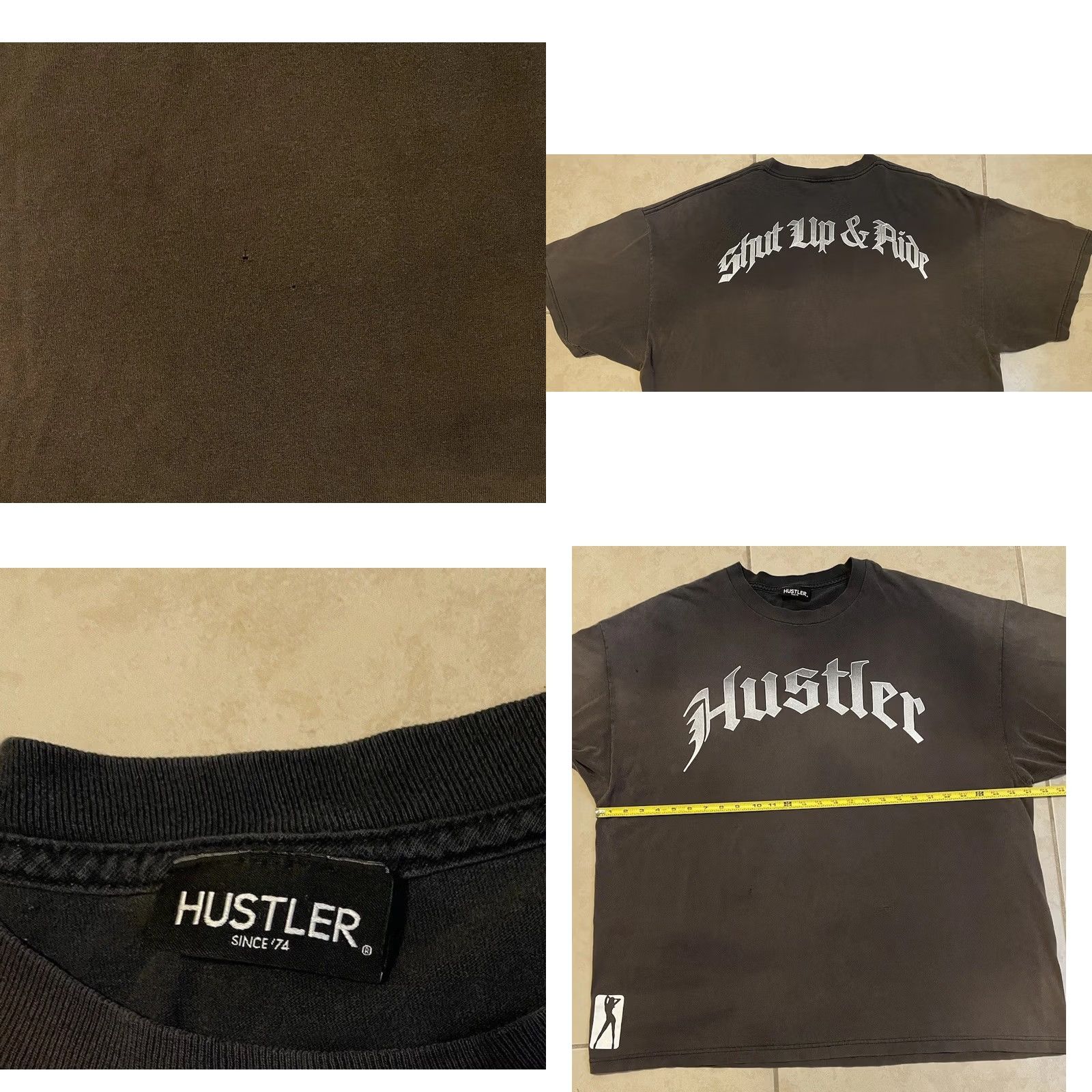 Vintage VINTAGE Hustler Shut Up & Ride Shirt 3X Biker Grunge Sex Stripper 90s Black Mens Size US XXL / EU 58 / 5 - 9 Thumbnail