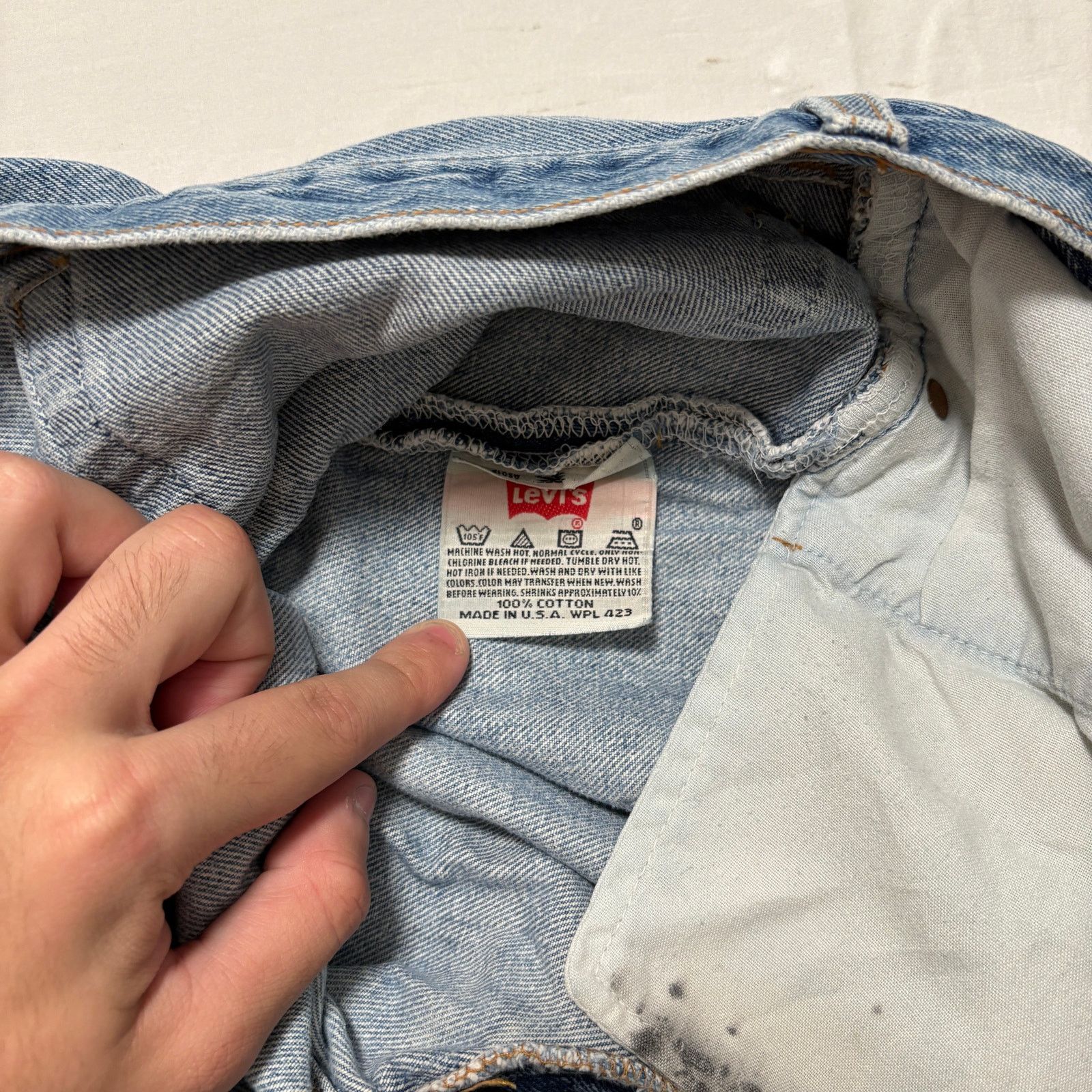 Levi's VTG 90s Levi's 501xx Distressed Faded Light Blue Jeans 30x30 Size US 30 / EU 46 - 7 Thumbnail