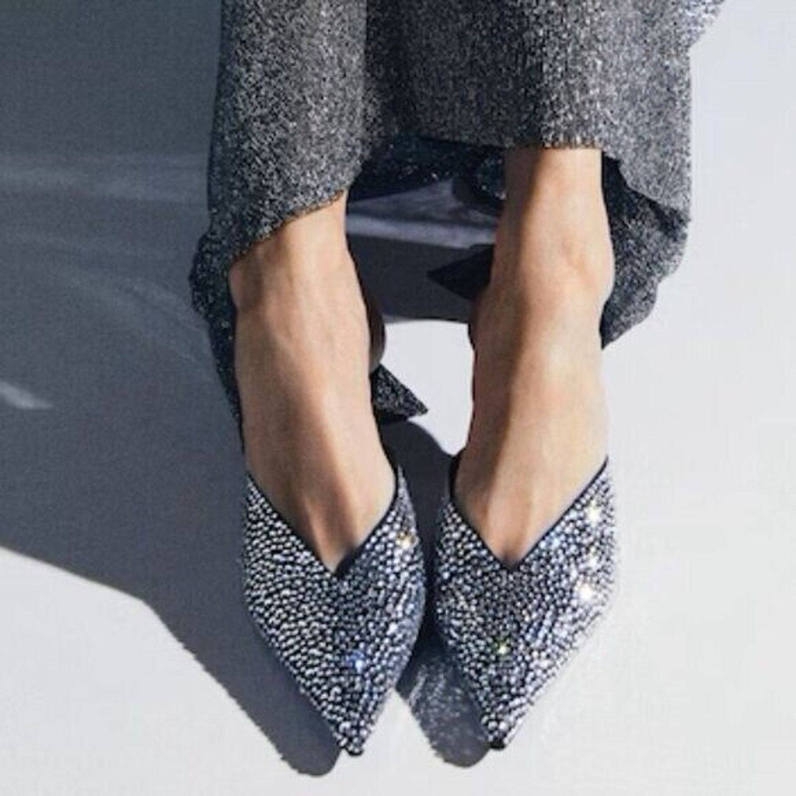 Mango MANGO Bejeweled Pointed Mules NWT Size US 6.5 / IT 36.5 - 5 Thumbnail