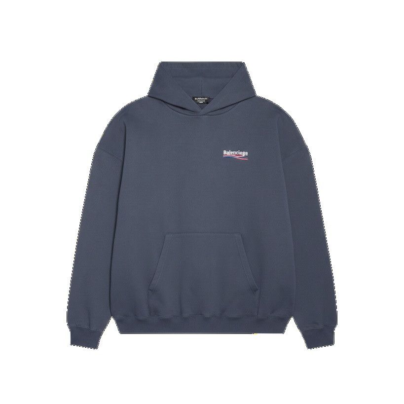 Balenciaga Balenciaga 'Embroidered Campaign Logo' Light Grey Hoodie Size US XL / EU 56 / 4 - 1 Preview