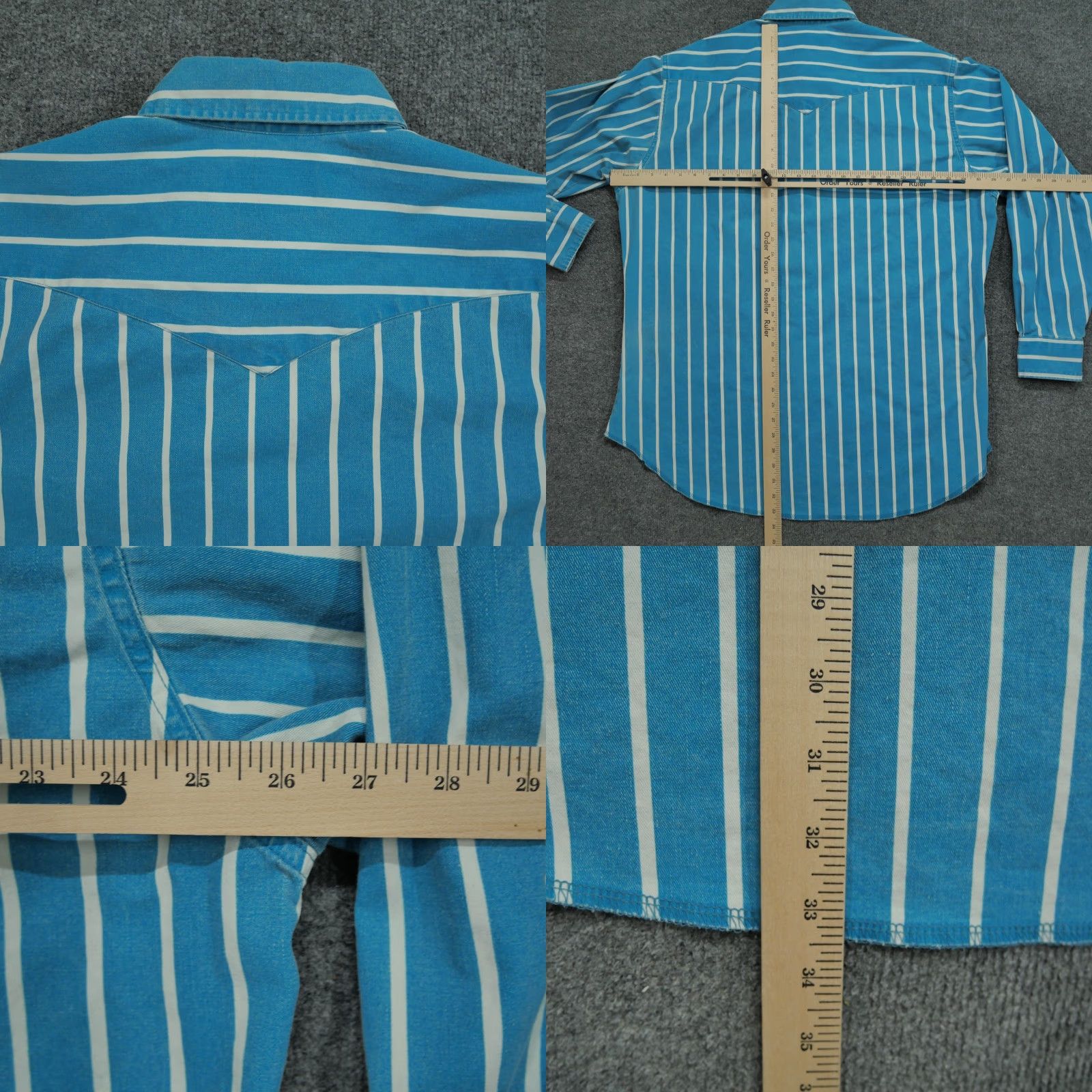 Wrangler VINTAGE Wrangler Shirt Mens 2XL Blue 90s Western Striped Button-Up Canvas Long Sleeve Pockets Size US XXL / EU 58 / 5 - 8 Thumbnail