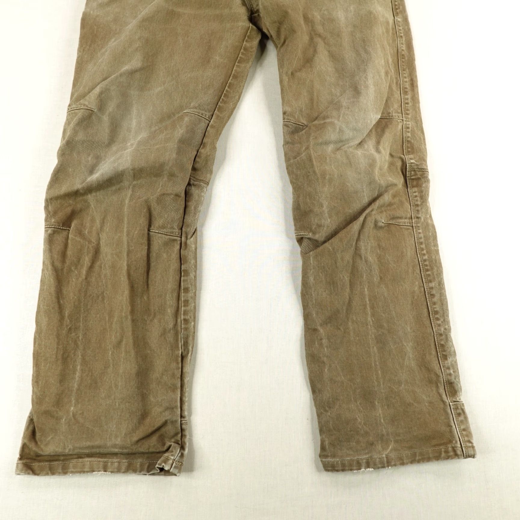 Vintage VINTAGE Kuhl Rydr Pants Mens Size 36x30 Carpenter Utility Workwear Brown Canvas Stretch Size US 31 - 3 Thumbnail