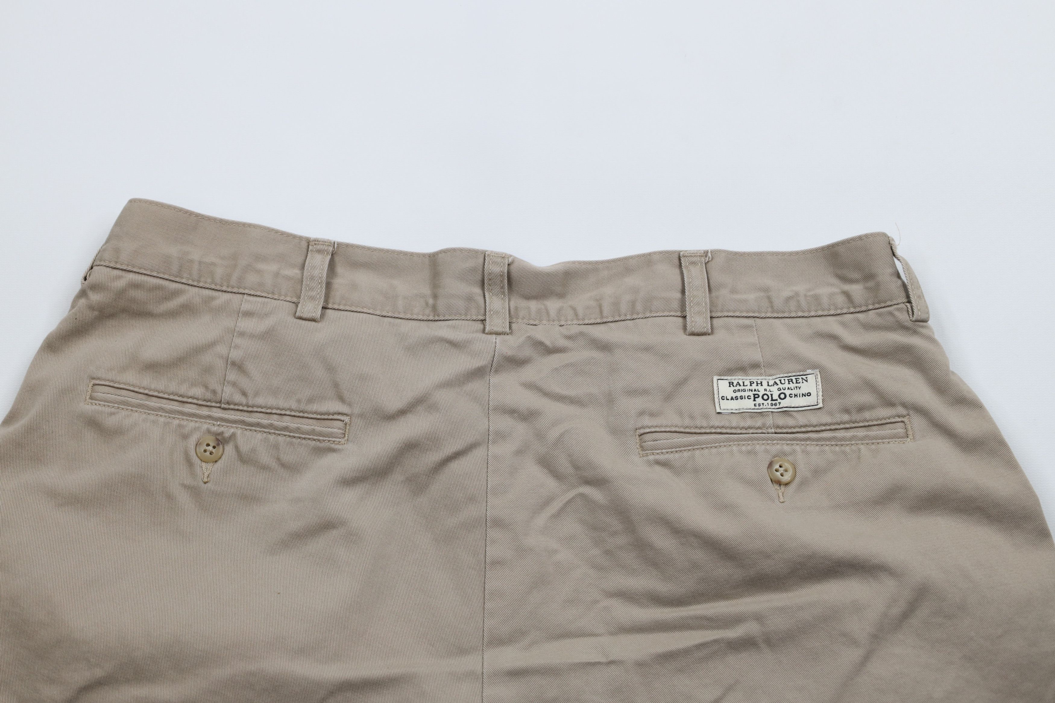 Ralph Lauren × Vintage Vintage 90s Ralph Lauren Above Knee Chino Shorts Beige Size US 34 / EU 50 - 9 Thumbnail