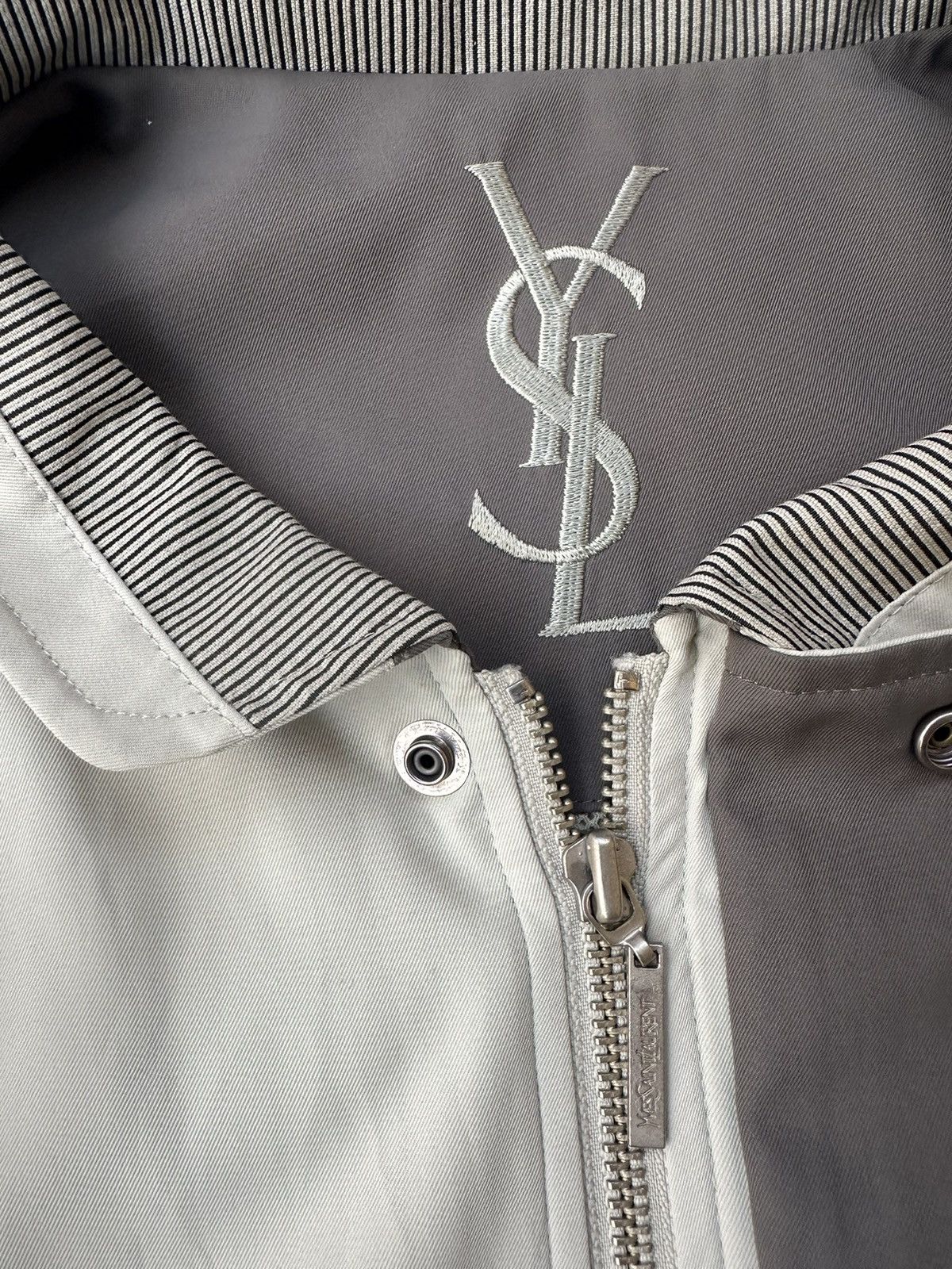 Yves Saint Laurent RARE WHITE COLOUR BIG LOGO Yves Saint Laurent Jacket Size US XL / EU 56 / 4 - 5 Thumbnail