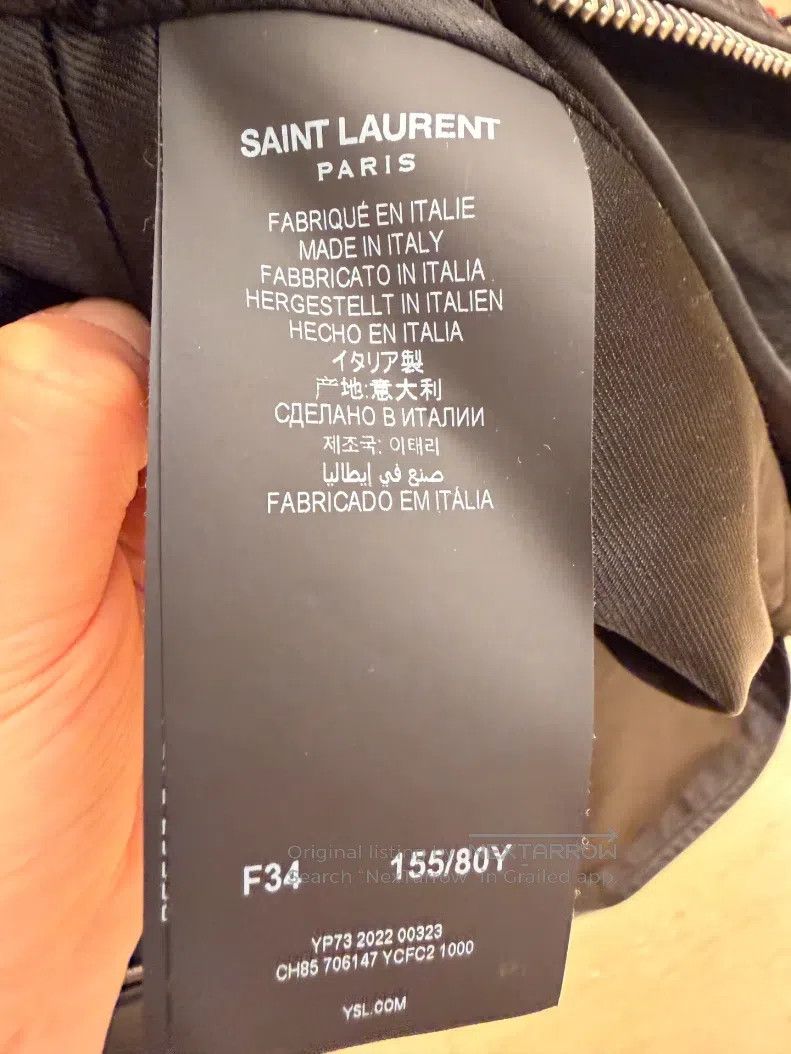 Saint Laurent Paris Saint Laurent Paris Black Long Leather Jacket Size XXS / US 00 / IT 34 - 4 Thumbnail