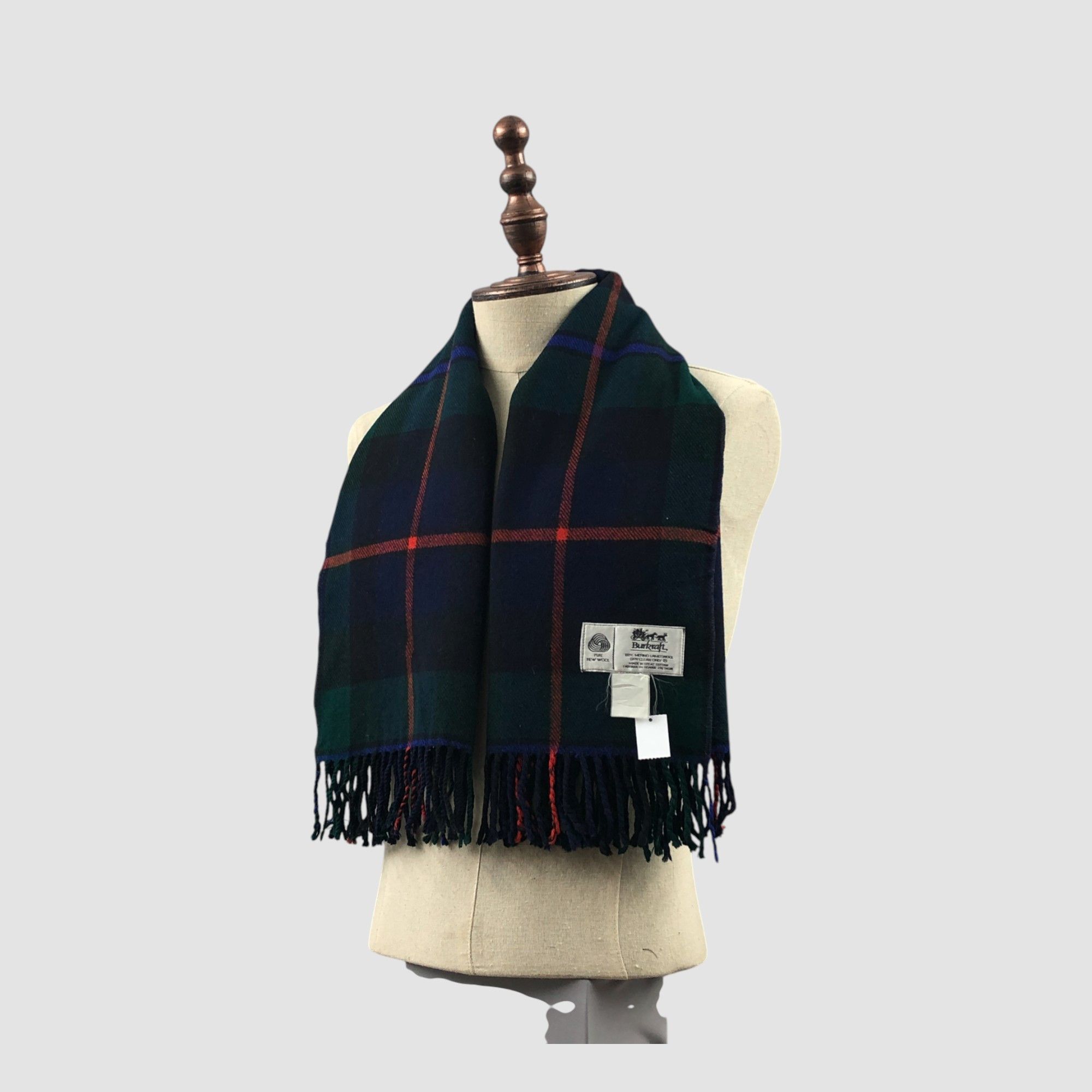 Vintage Burkraft Scarf Muffler Wool Shawls Babushka Scarves