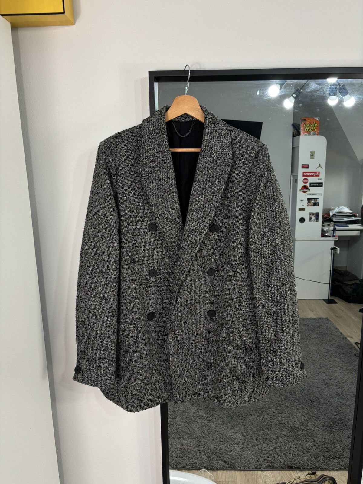Allsaints × Designer Luxury Wool AllSaints Blazer Jacket Coat Double-Row Elegant Size L / US 10 / IT 46 - 1 Thumbnail