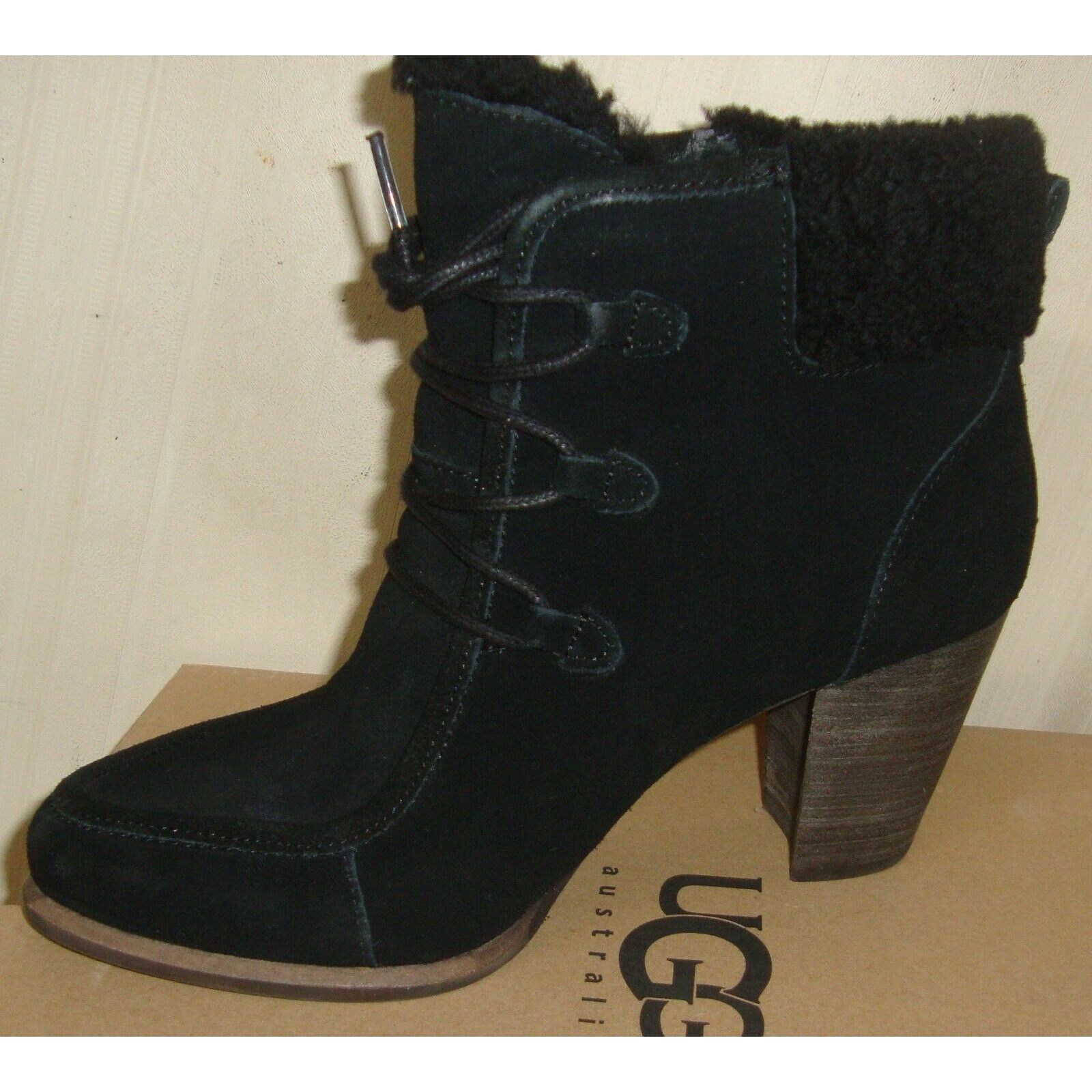 Ugg UGG Australia ANALISE Black Suede Sheepskin Ankle Boots Size Size US 9 / IT 39 - 4 Thumbnail