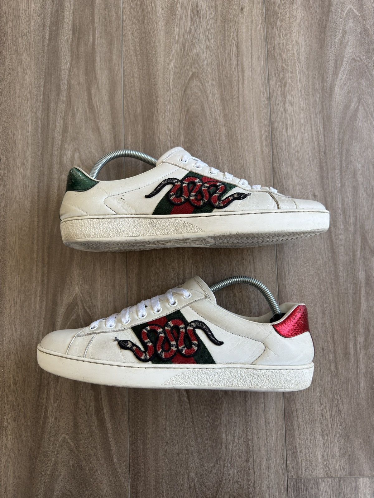 Gucci Ace Snake Sneaker White Size US 7 / EU 40 - 2 Thumbnail