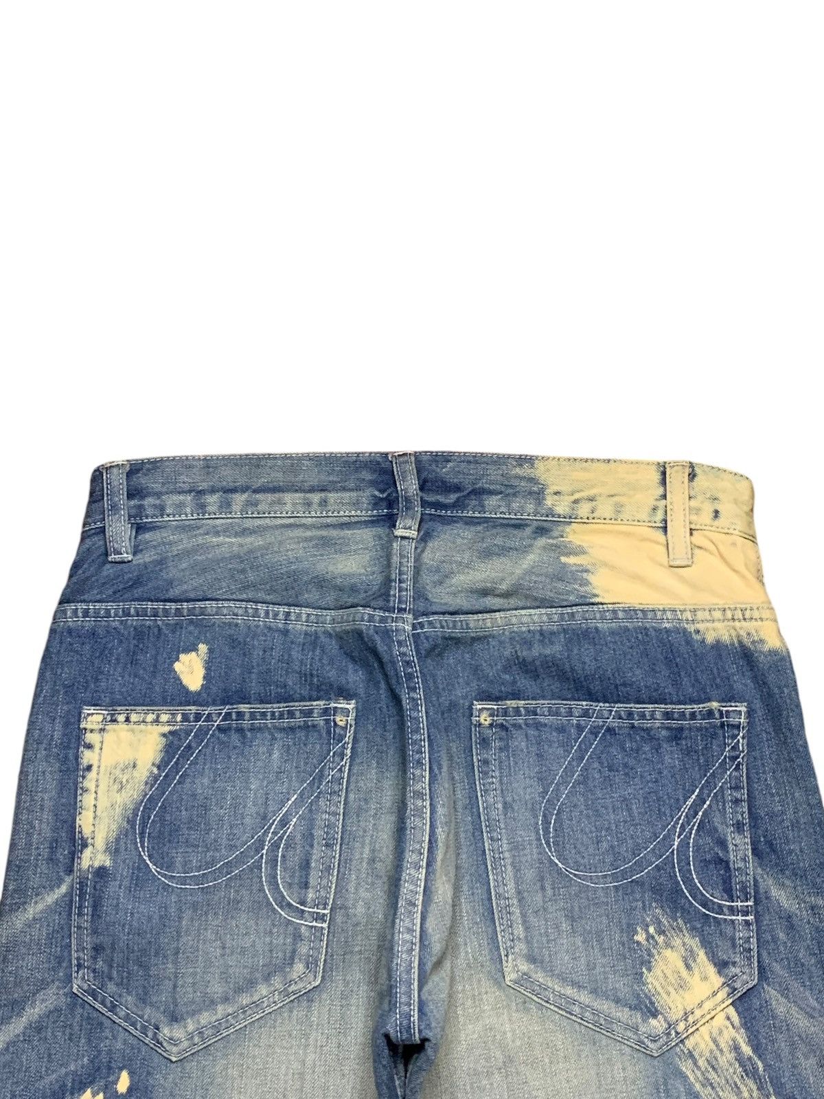 Japanese Brand Vintage Japanese Brand Buttonfly Rusty Acid Wash Loose Jeans Size US 29 - 8 Thumbnail
