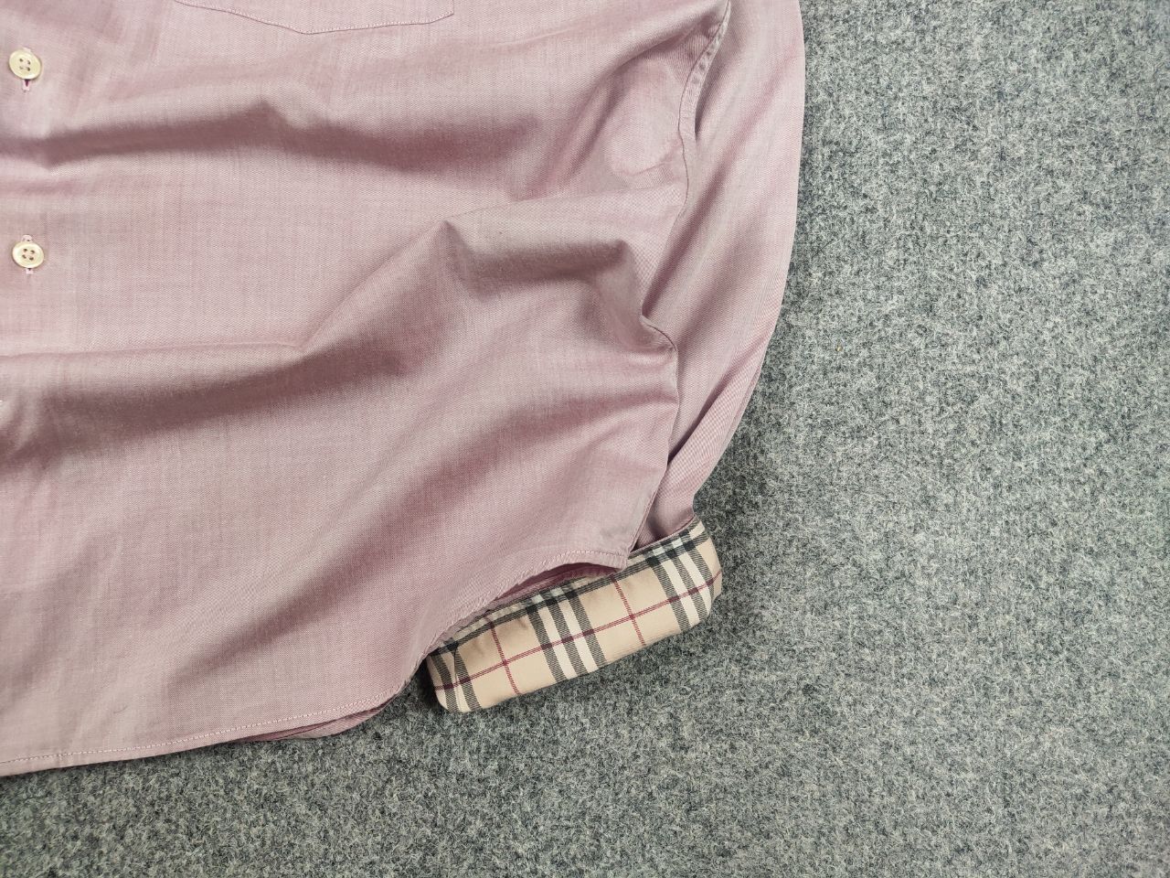 Burberry Vintage 90's Burberry London Pink Nova check Button Shirt Size US XL / EU 56 / 4 - 7 Thumbnail