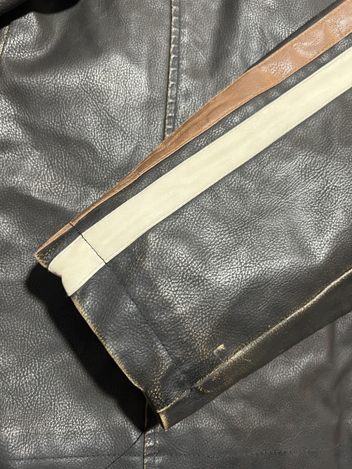 Arizona Jean Co. × Vintage LEATHER RACING JACKET 🏎️🏁 Size US XL / EU 56 / 4 - 8 Thumbnail