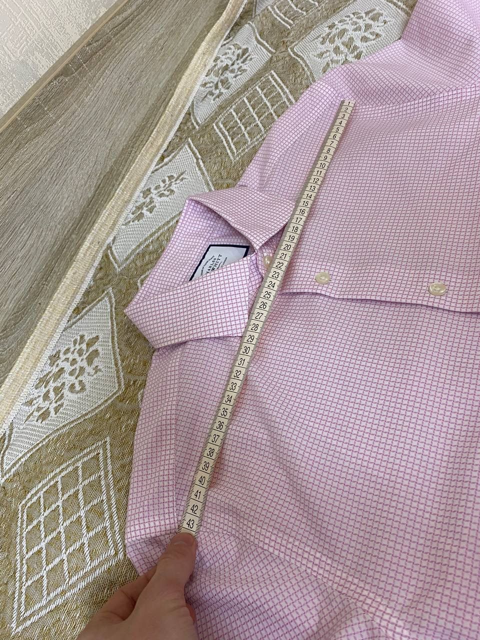 Charles Tyrwhitt 🔥 Charles Tyrwhitt Check Pink Button Up Long Sleeve Shirt Size US XL / EU 56 / 4 - 9 Thumbnail