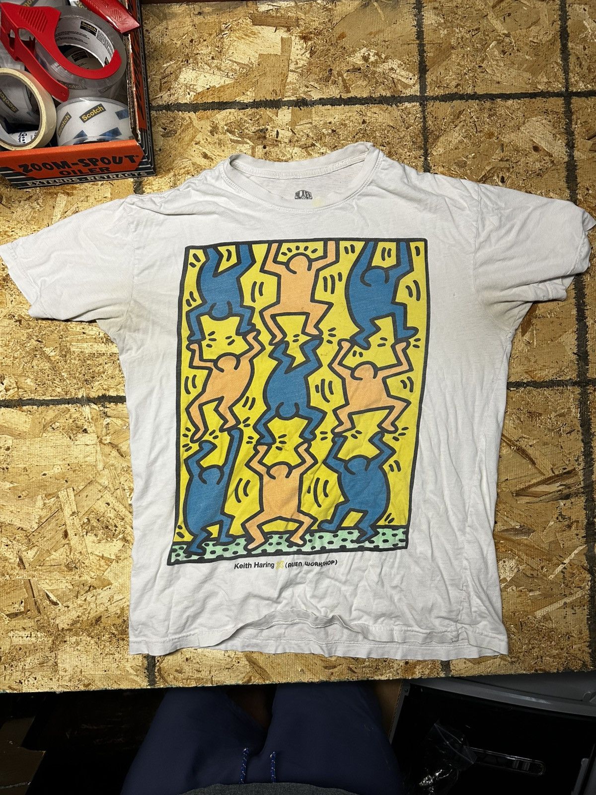 Vintage 90s Keith Haring x Alien Workshop Skate Tshirt
