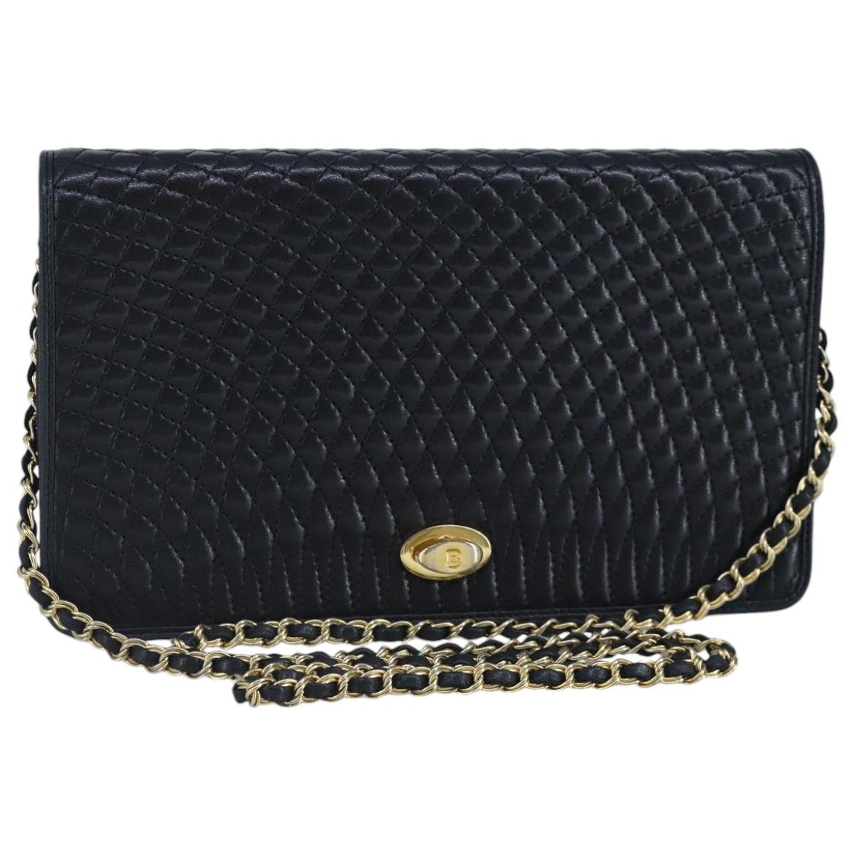 Bally Quilted Navy Leather Shoulder Bag (Pre-Owned) Size ONE SIZE - 1 Thumbnail