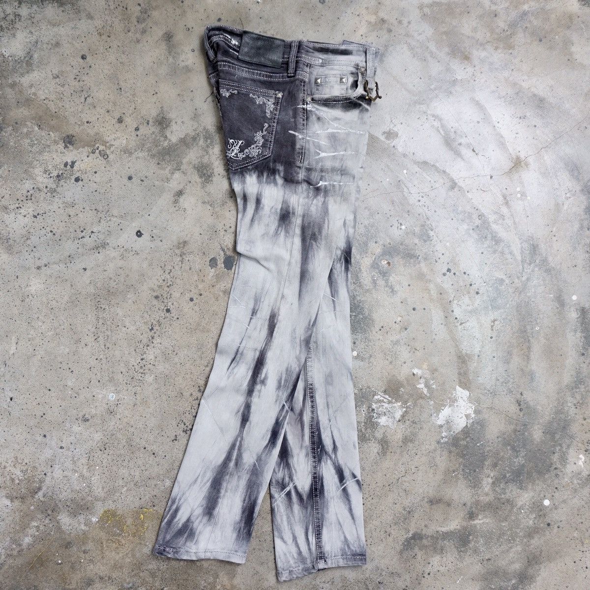 If Six Was Nine × Japanese Brand × Le Grande Bleu (L.G.B.) Xfrm acid wash shadow Jeans Size US 32 / EU 48 - 16 Thumbnail
