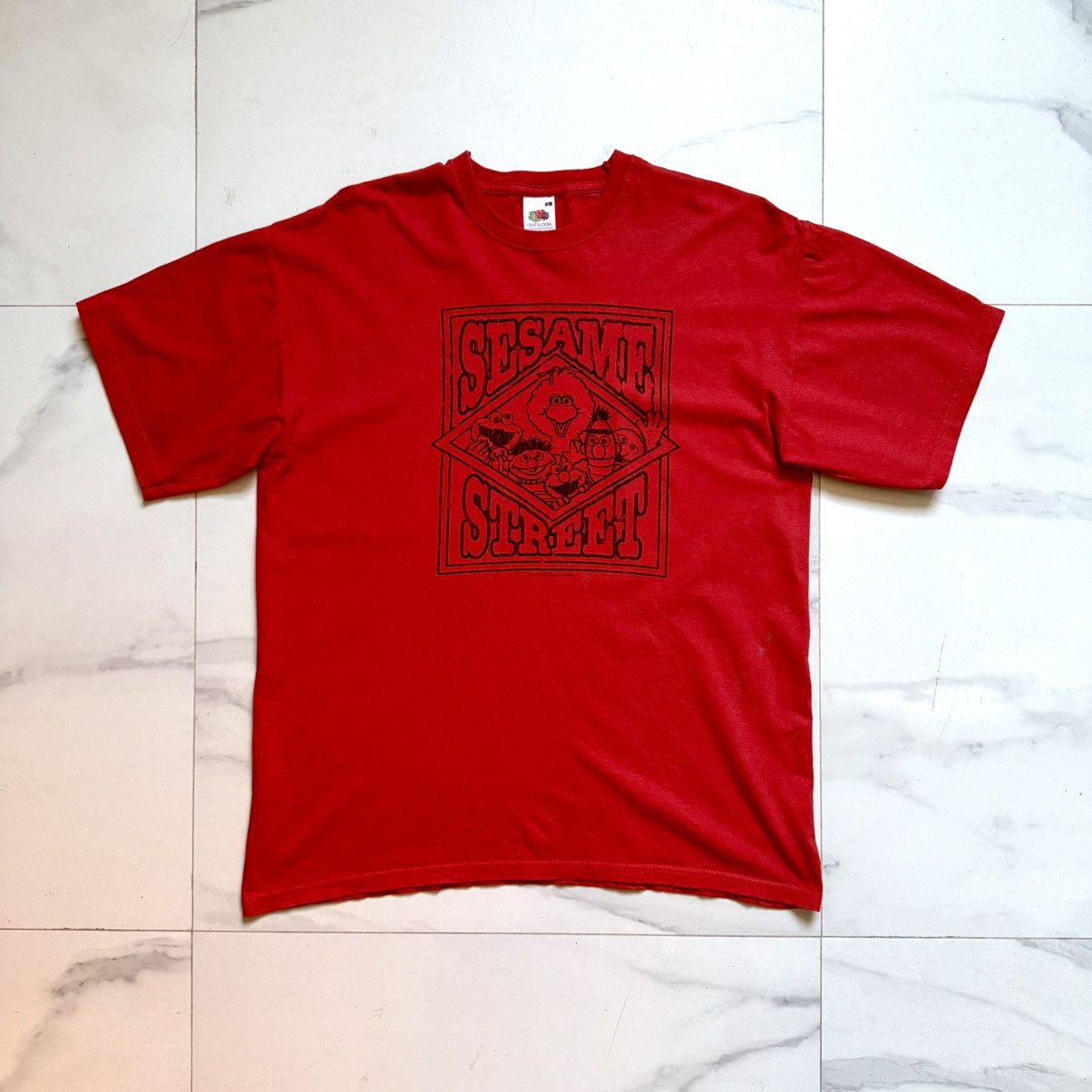 Fruit Of The Loom Vintage Y2K Sesame Street T-Shirt Size US L / EU 52-54 / 3 - 2 Thumbnail