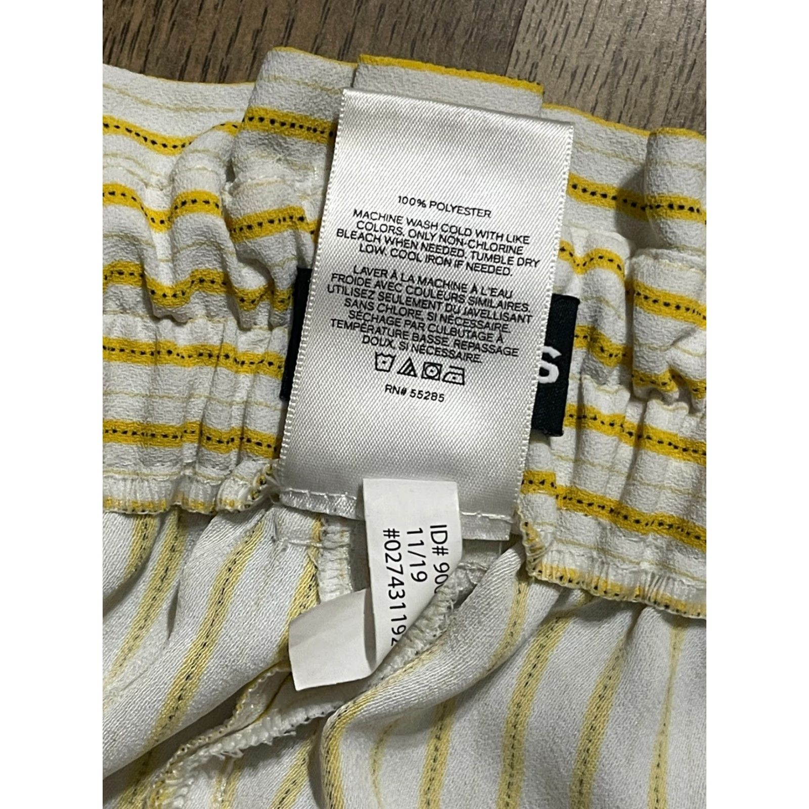 Express Express Pants Women's Small Yellow White Striped CULOTTES High Rise Cropped Pants Mens? No, ignore. Size 28" / US 6 / IT 42 - 7 Thumbnail