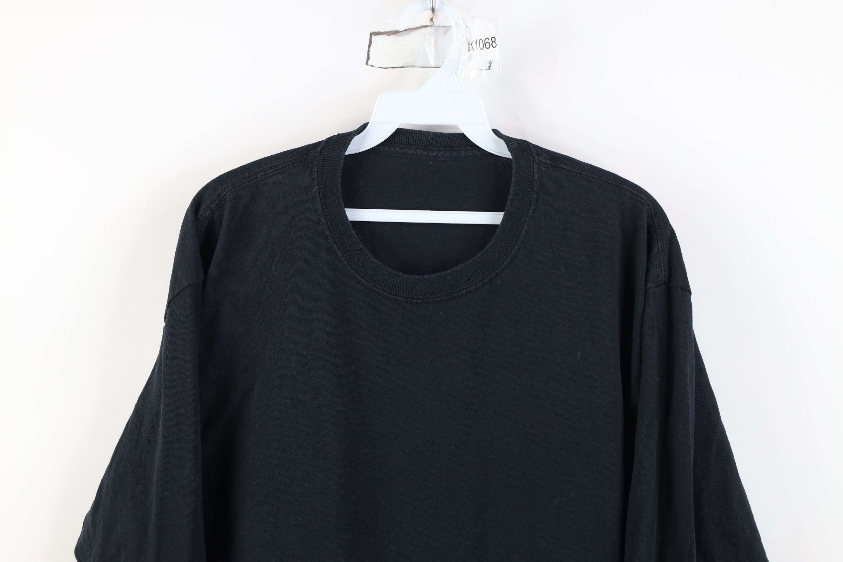 Vintage Vintage 90s Y2K Streetwear Cotton Long Sleeve T-Shirt Black Size US L / EU 52-54 / 3 - 2 Thumbnail