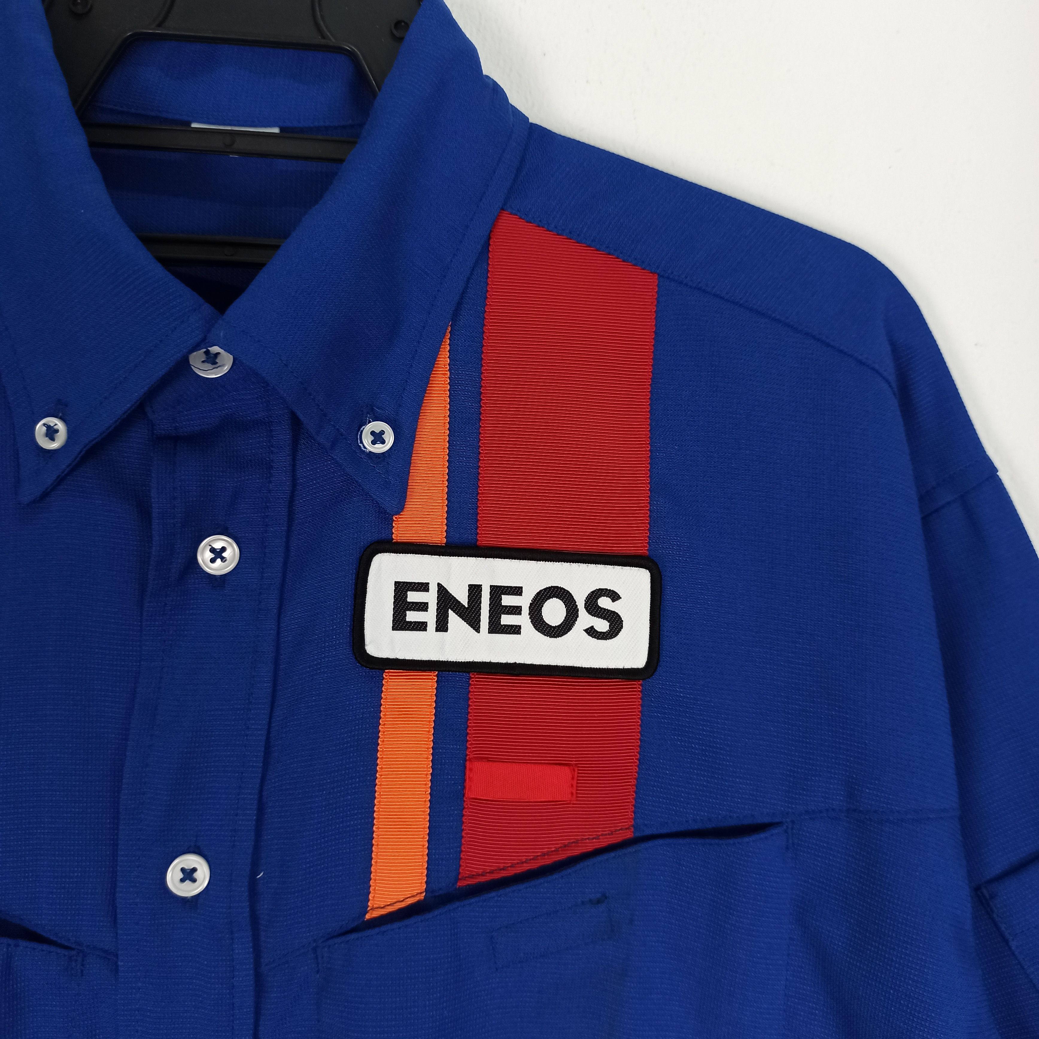 Japanese Brand Rare Intial D Eneos Button Shirt Size US L / EU 52-54 / 3 - 3 Thumbnail