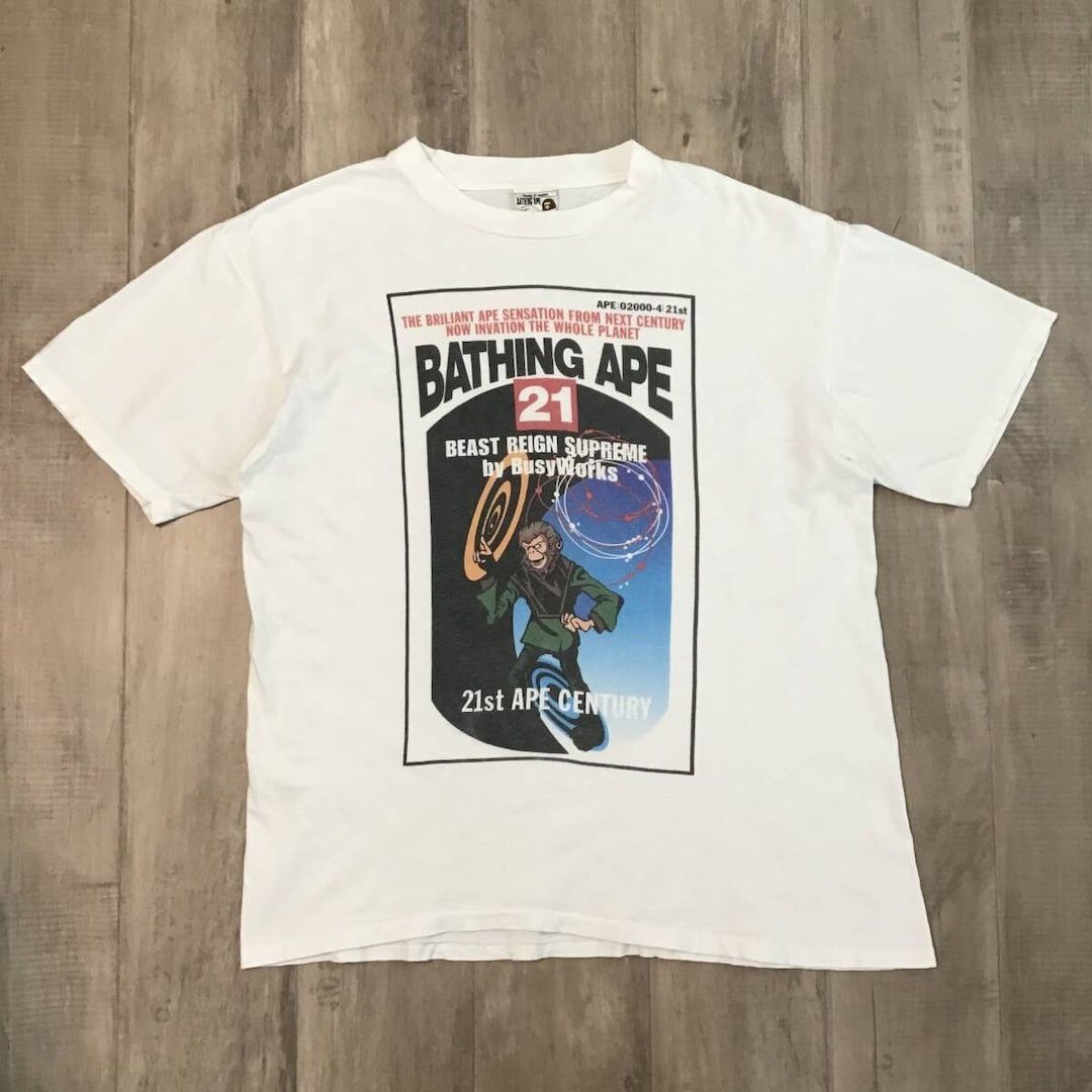 🔥Vintage🔥 BAPE Oneita body American comic T-shirt APE NIGO
