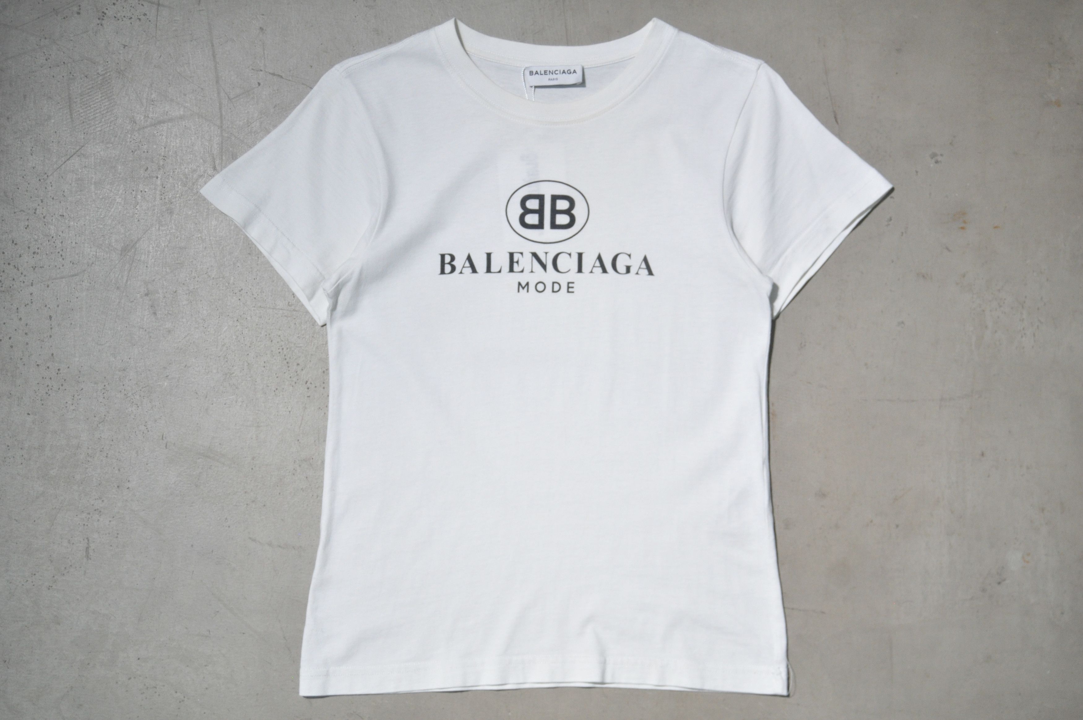 Image of Balenciaga - Balenciaga Mode Logo Tee in White, Women's (Size Small)