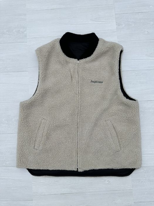 Supreme Supreme Sherpa Fleece Reversible Work Vest Black FW16