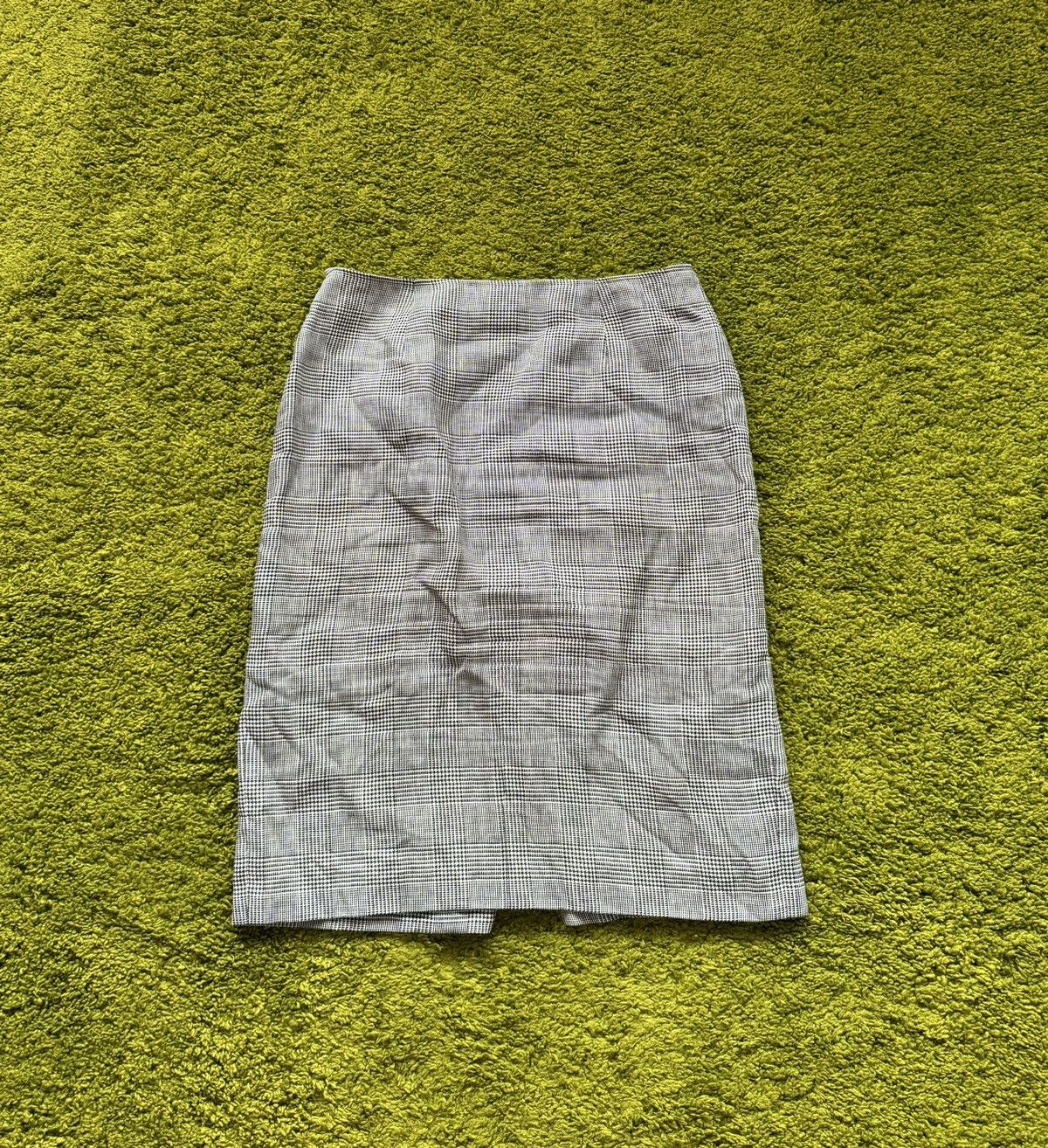 Designer × Max Mara × Weekend Max Mara Max Mara 100% linen checkered skirt Size 32" / US 10 / IT 46 - 1 Thumbnail