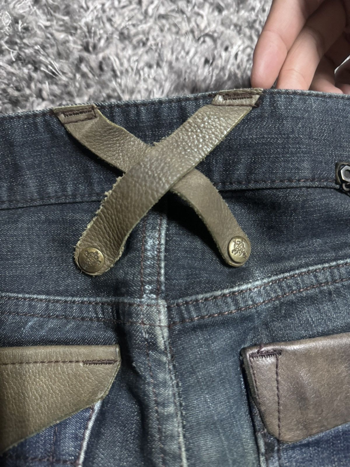 14th Addiction 14th Addiction Distressed Patchwork Jeans Size US 29 - 17 Thumbnail