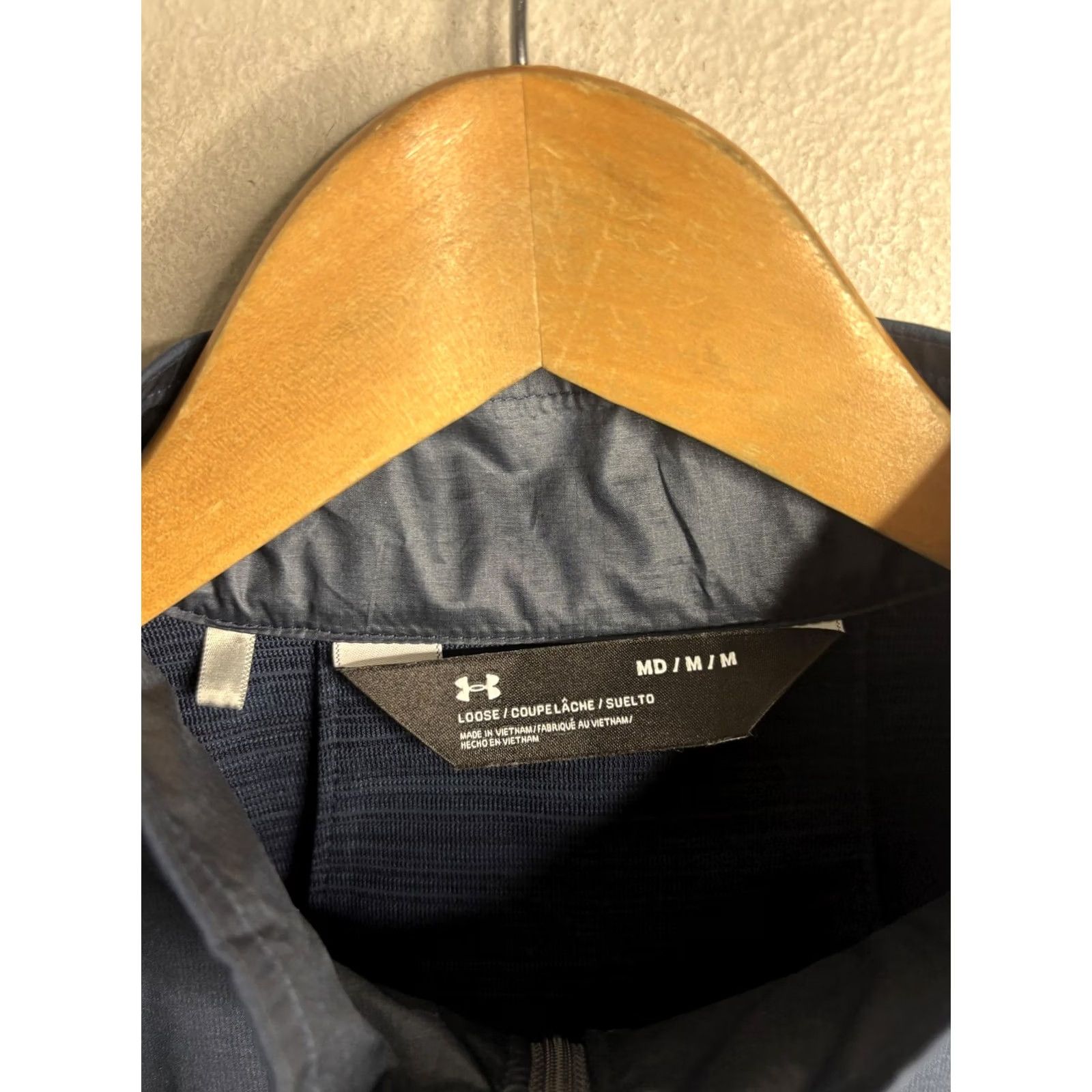 Under Armour Under Armour Jacket Mens Medium Blue 1/2 Zip Windbreaker Reflective Lightweight Size US M / EU 48-50 / 2 - 4 Thumbnail