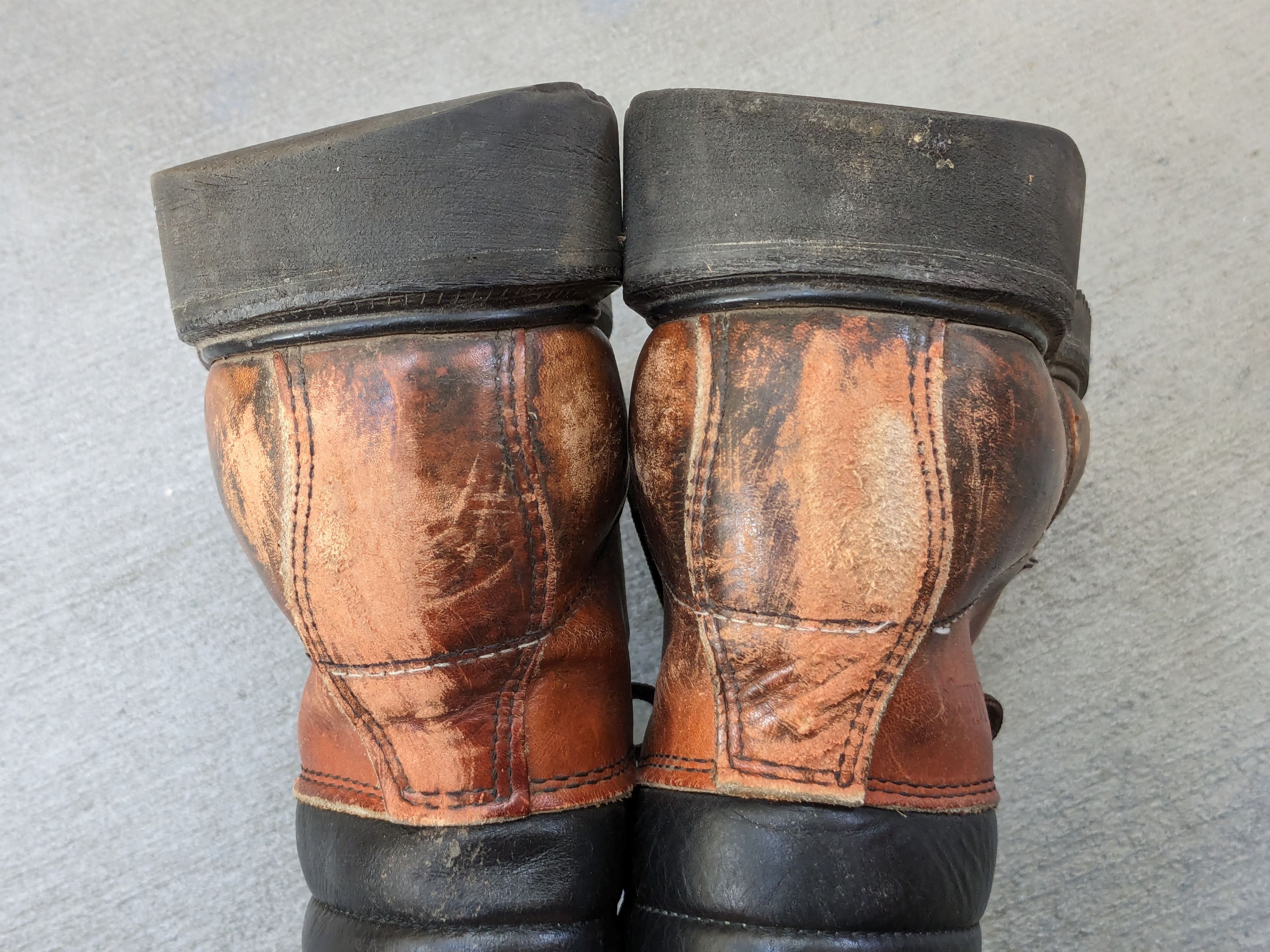 Red Wing Vintage Combat Boots Brown 12 Leather Chunky Biker Moto Size US 12 / EU 45 - 18 Thumbnail