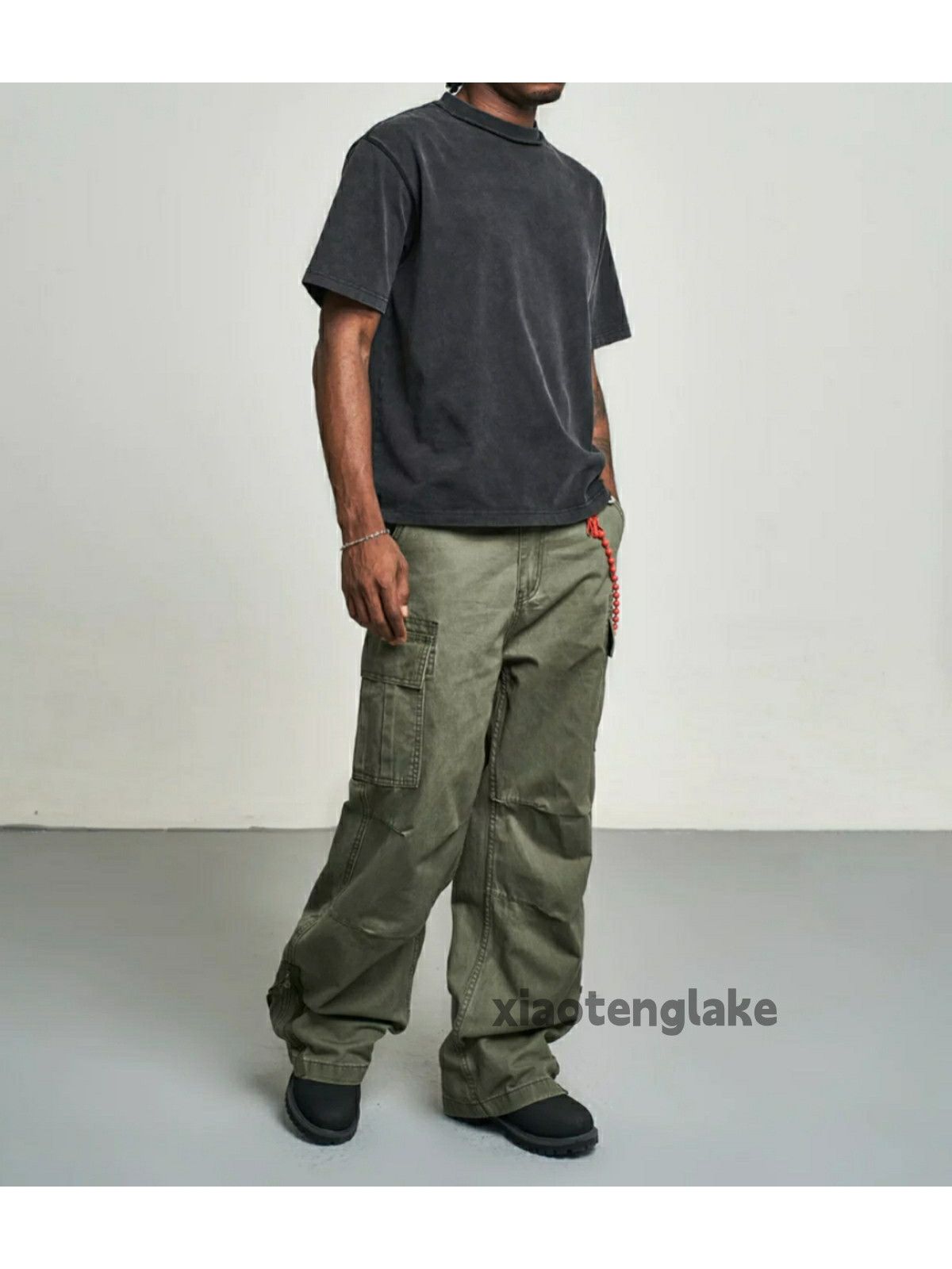 Designer × Japanese Brand × Vintage washed faded loose baggy military flared cargo pants Size US 30 / EU 46 - 3 Thumbnail