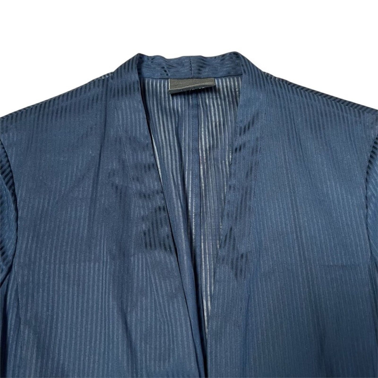 Akris Akris Gionata Silk Blend Striped Jacket Size 8 Navy Size M / US 6-8 / IT 42-44 - 10 Thumbnail