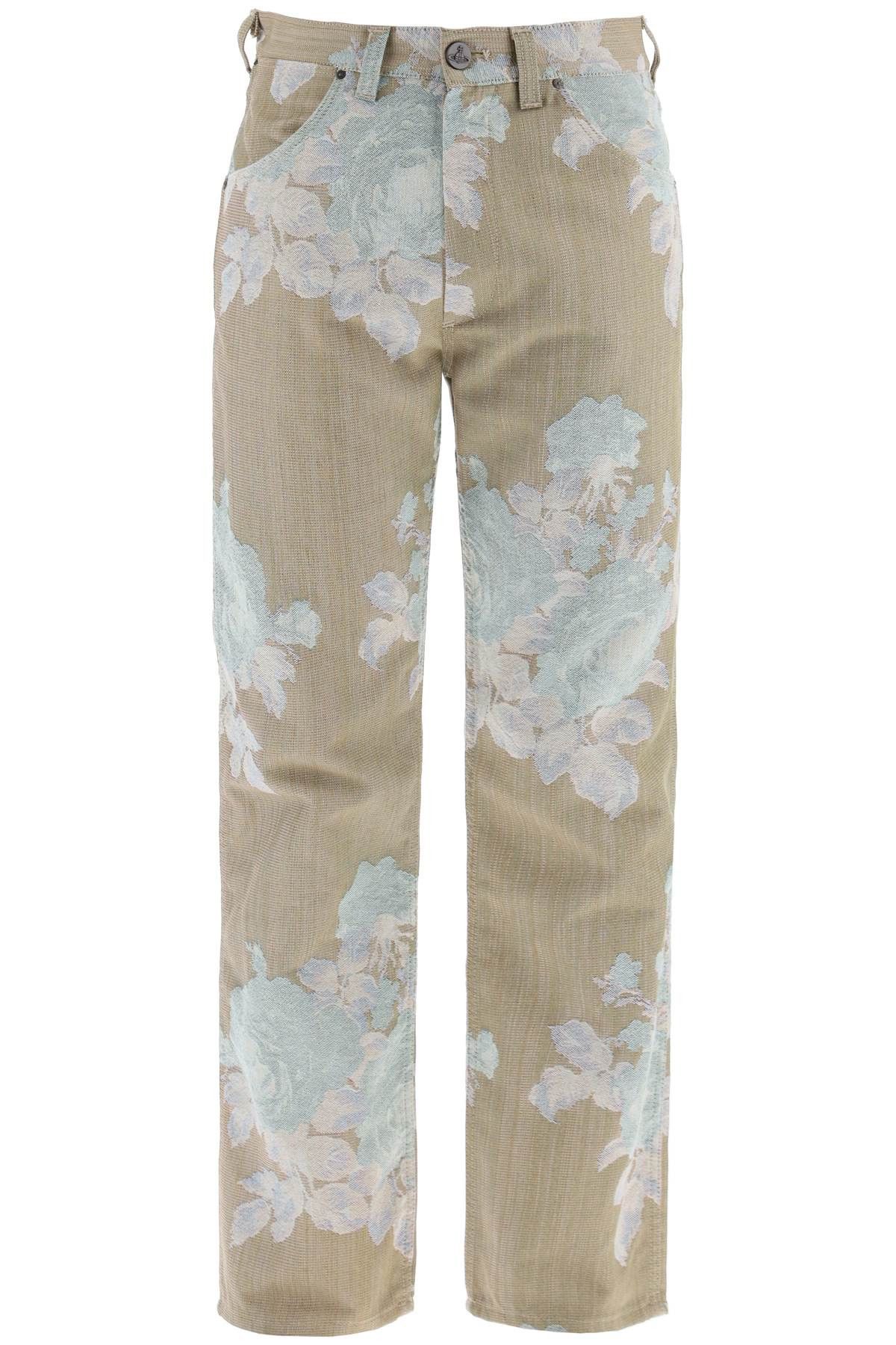 image of Vivienne Westwood "floral Jacquard Ranch Jeans in Roses, Women's (Size 28)