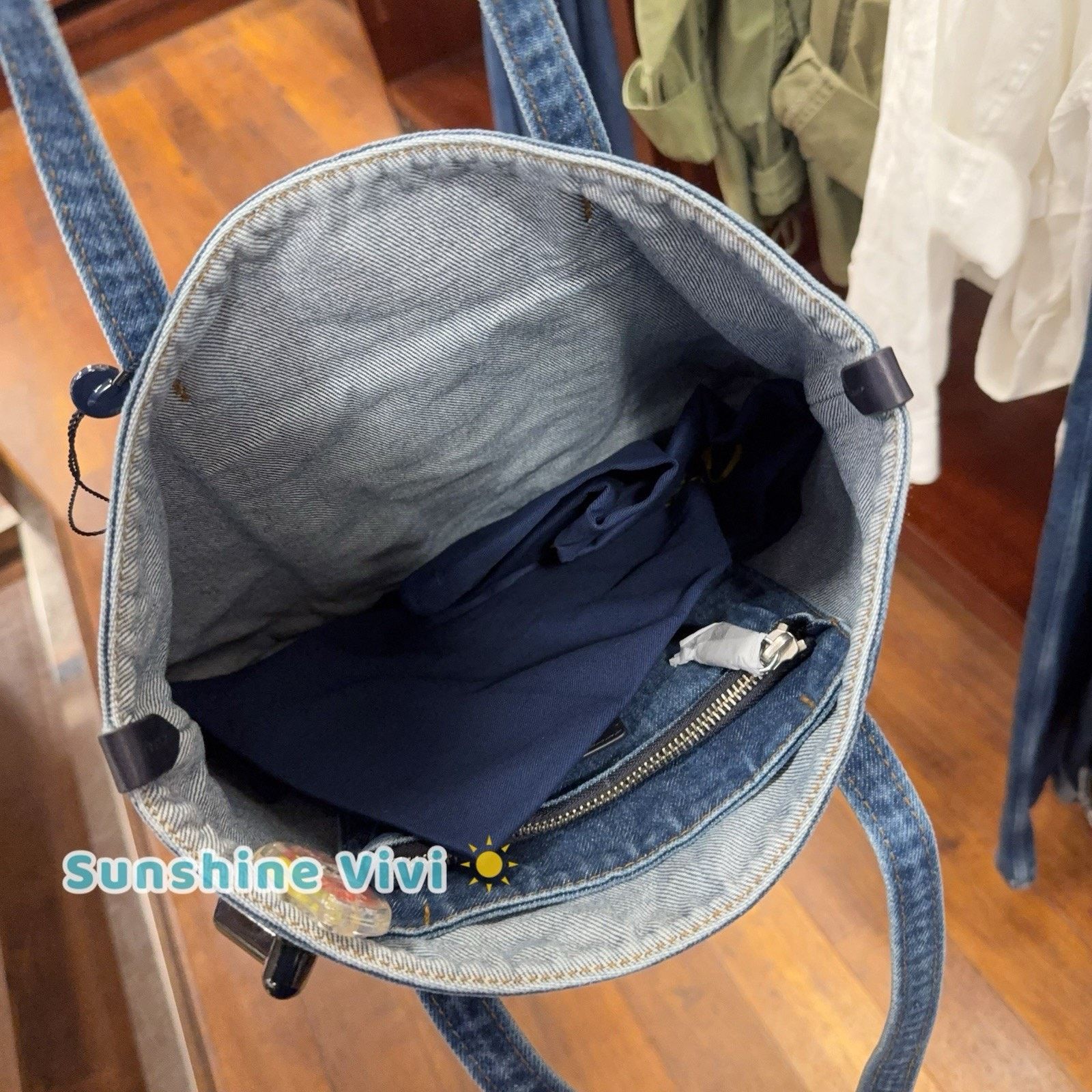 Ralph Lauren NWT POLO Ralph Lauren Small Polo Bear Canvas Tote Bag Denim Size ONE SIZE - 4 Thumbnail