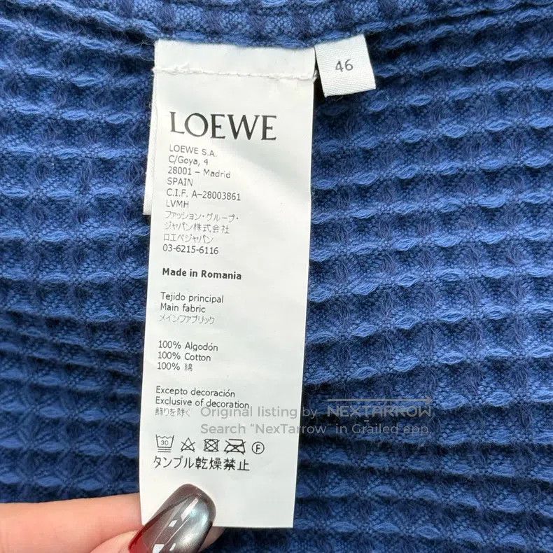 Loewe Loewe Blue letter fringed zip-up hooded sweatshirt Size US S / EU 44-46 / 1 - 6 Thumbnail
