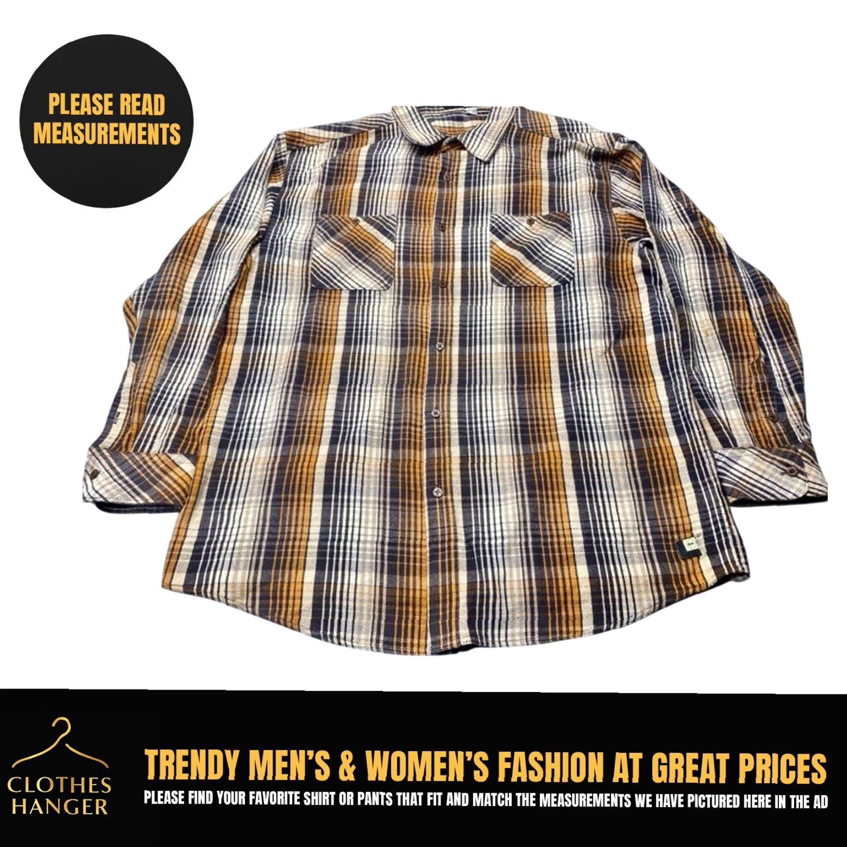 Rocawear Rocawear Shirt Mens 4XL Brown Plaid Cotton Heavy Flannel Outdoor Classic Button Size US XXL / EU 58 / 5 - 2 Thumbnail