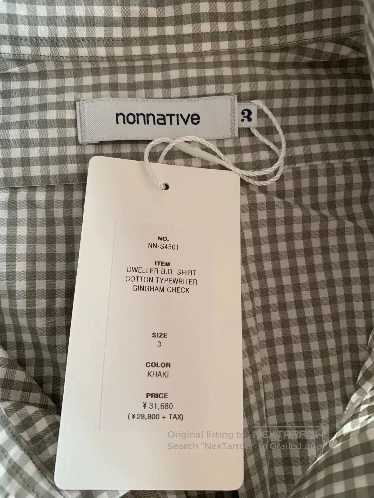 Nonnative nonnative dwelller b.d. shirt cotton check. Size US L / EU 52-54 / 3 - 2 Thumbnail