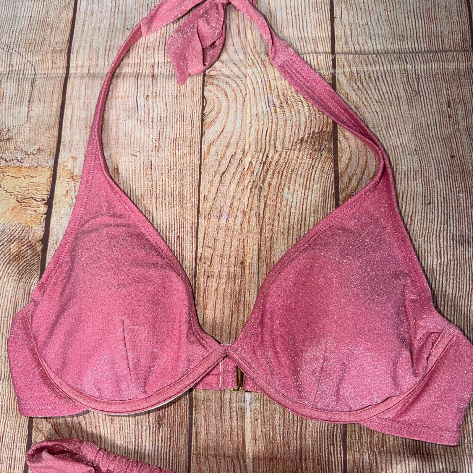 Other No Boundaries Small (3-5) Pink Metallic Bikini Set Size ONE SIZE - 3 Thumbnail