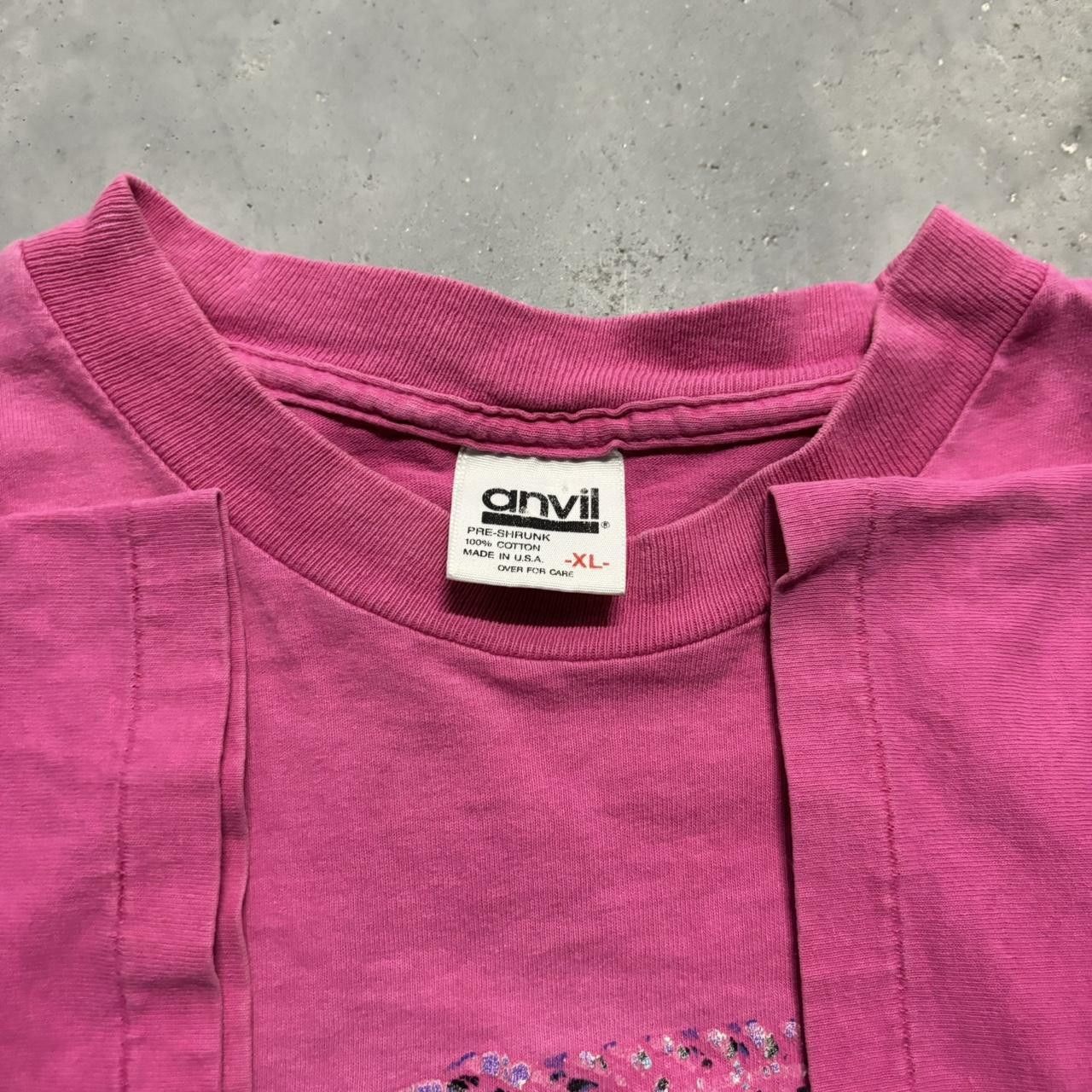 Japanese Brand × Vintage Crazy Vintage 80s Pink Beach Tropical Surf Single Stitch Graphic Tee! Size US XL / EU 56 / 4 - 5 Thumbnail
