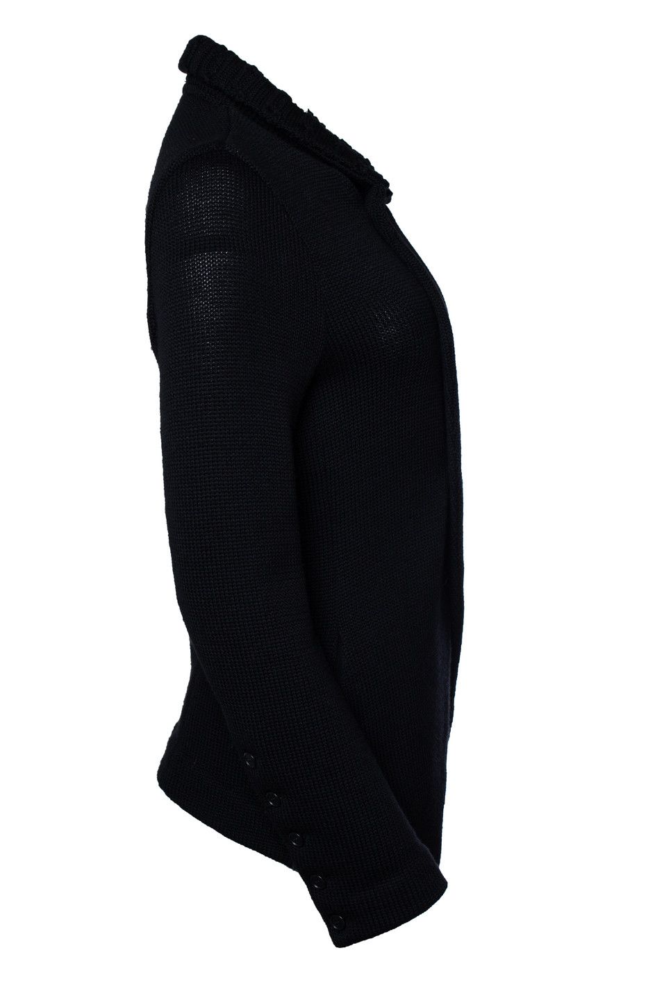 Y's Ys, black knitted cardigan Size L / US 10 / IT 46 - 2 Thumbnail