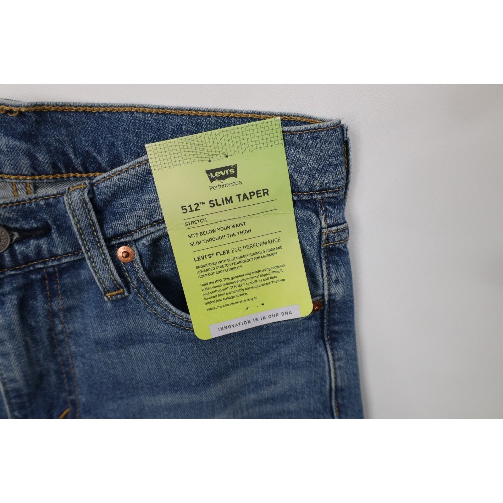 Levi's New Levis 512 Stretch Slim Fit Tapered Leg Denim Jeans Size US 29 - 6 Thumbnail