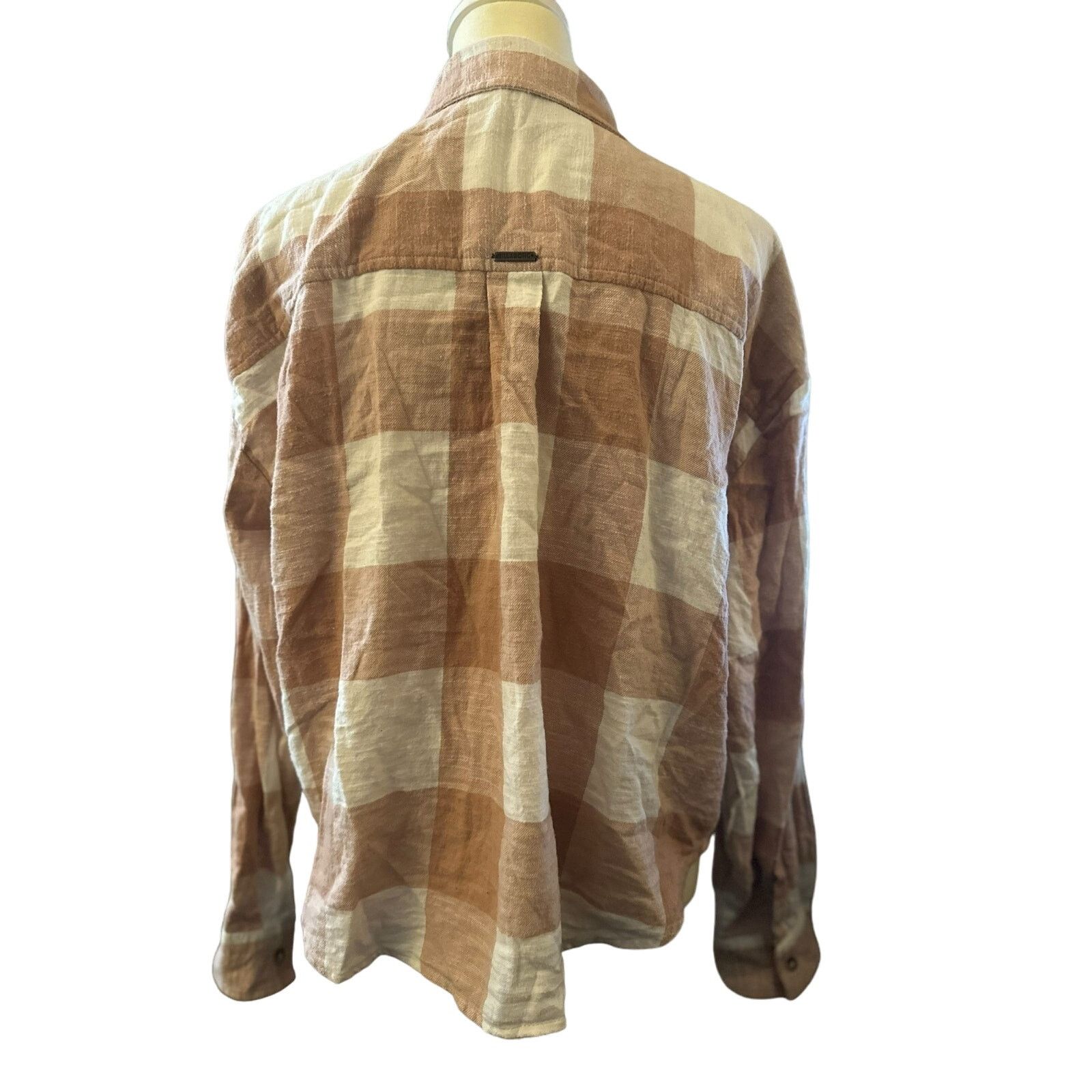 Billabong Billabong Women's Flannel Shirt Peach/White, Size Medium Size M / US 6-8 / IT 42-44 - 4 Thumbnail