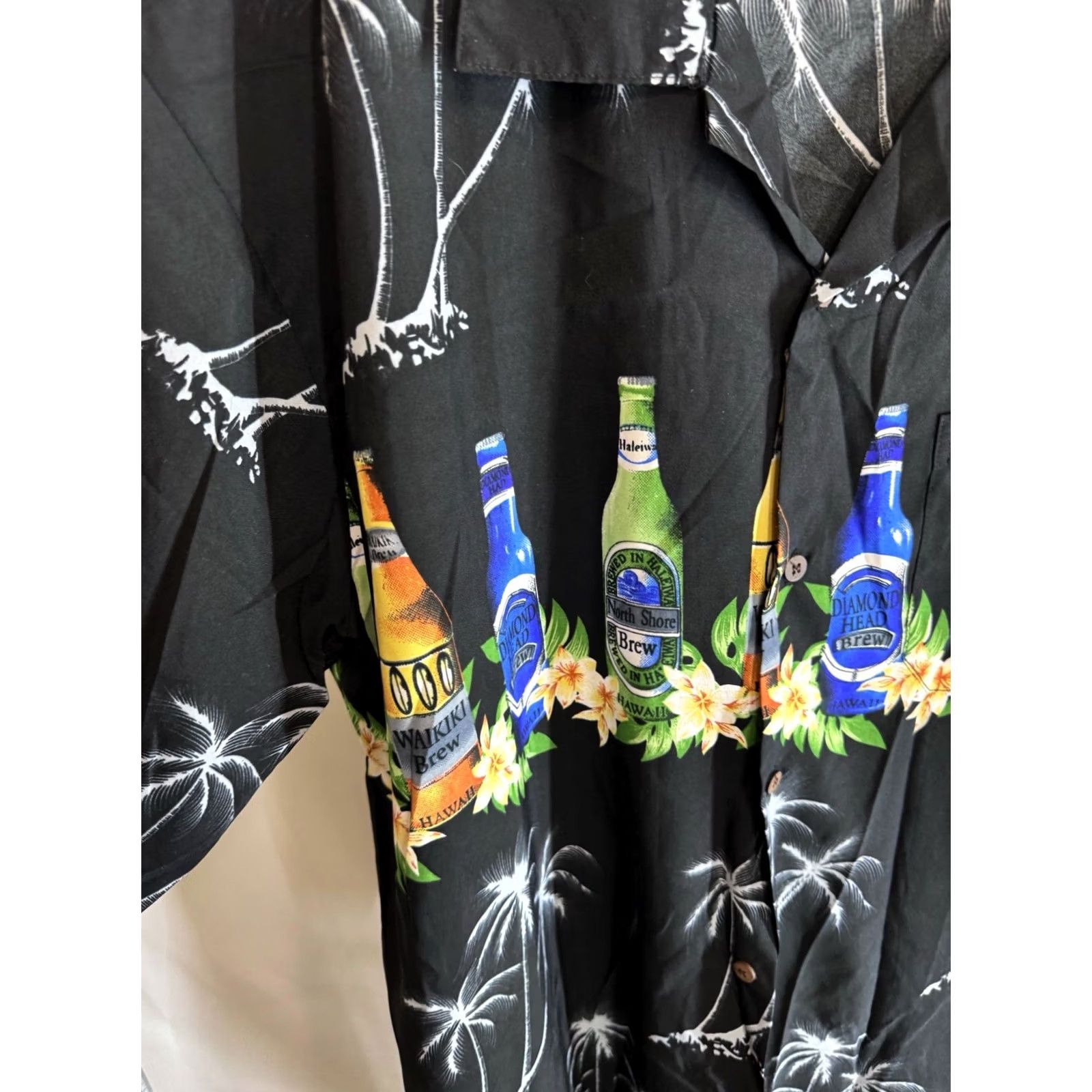 Vintage Koko Hawaii Microfiber Beer Bottle SHORT SLEEVE BUTTON UP SHIRT Large L Mens Size US L / EU 52-54 / 3 - 6 Thumbnail