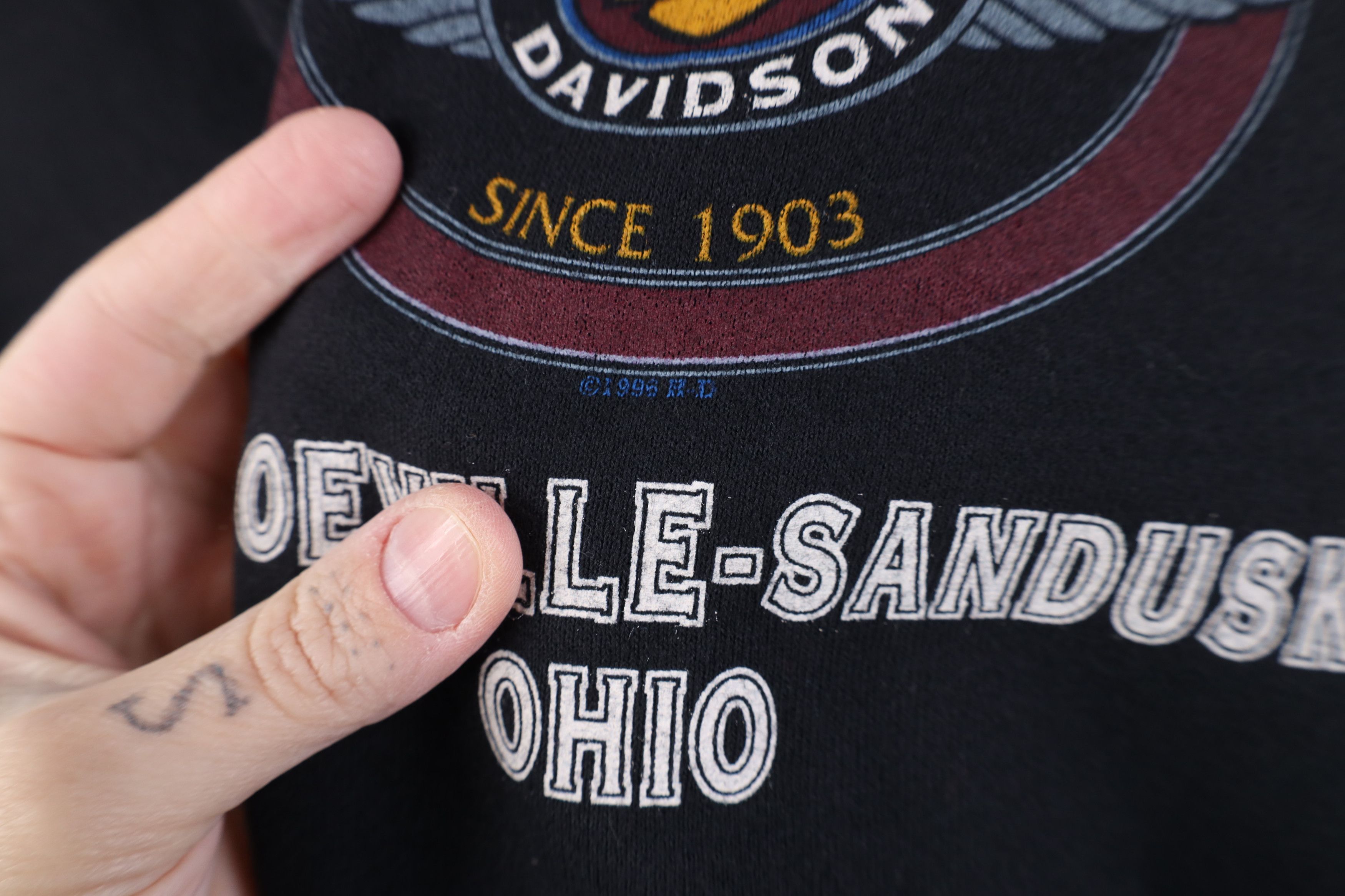 Harley Davidson Vintage 90s Harley Davidson American Mock Neck Sweatshirt Size XL / US 12-14 / IT 48-50 - 12 Thumbnail