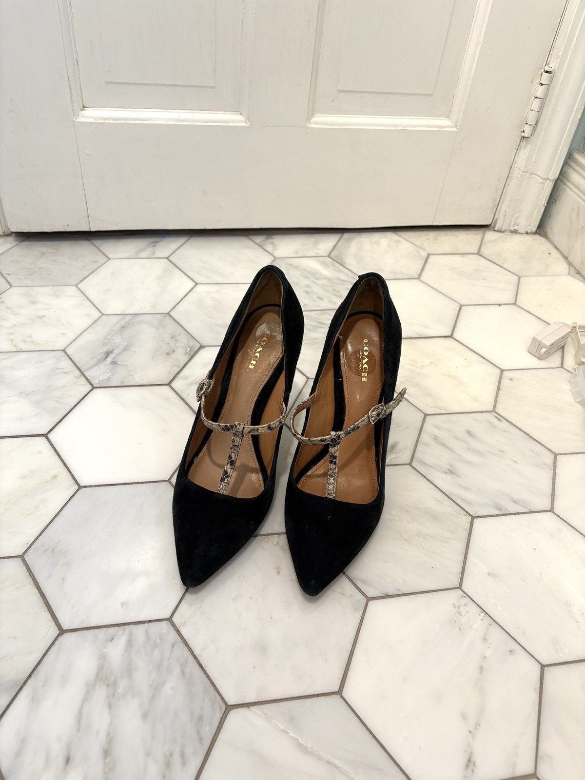 Coach Snakeskin Mary Jane heels Size US 8 / IT 38 - 1 Thumbnail