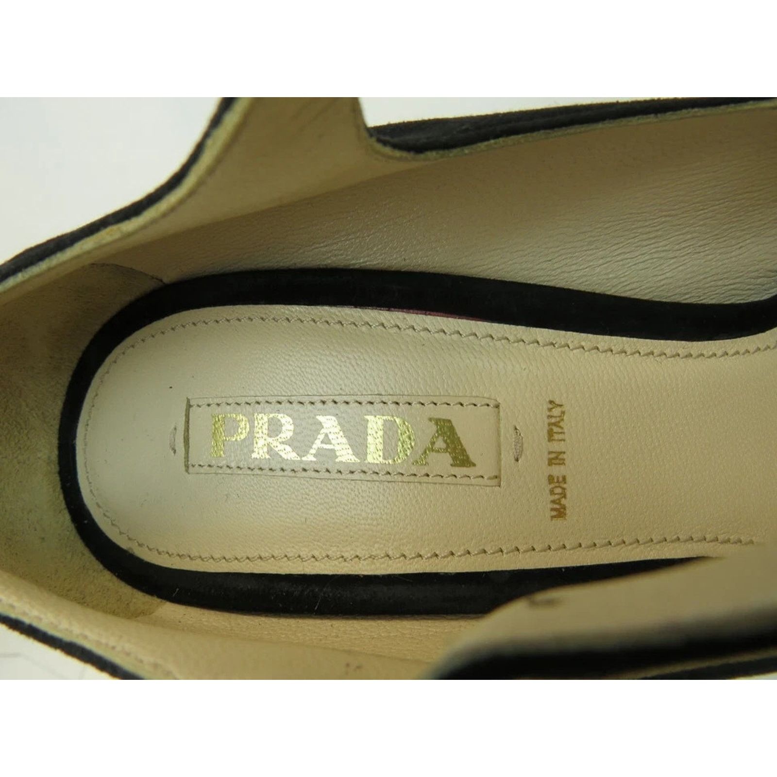 Prada NIB PRADA BLACK BROWN SUEDE WEDGE PLATFORM PUMPS 41 ITALY Size US 11 / IT 41 - 6 Thumbnail