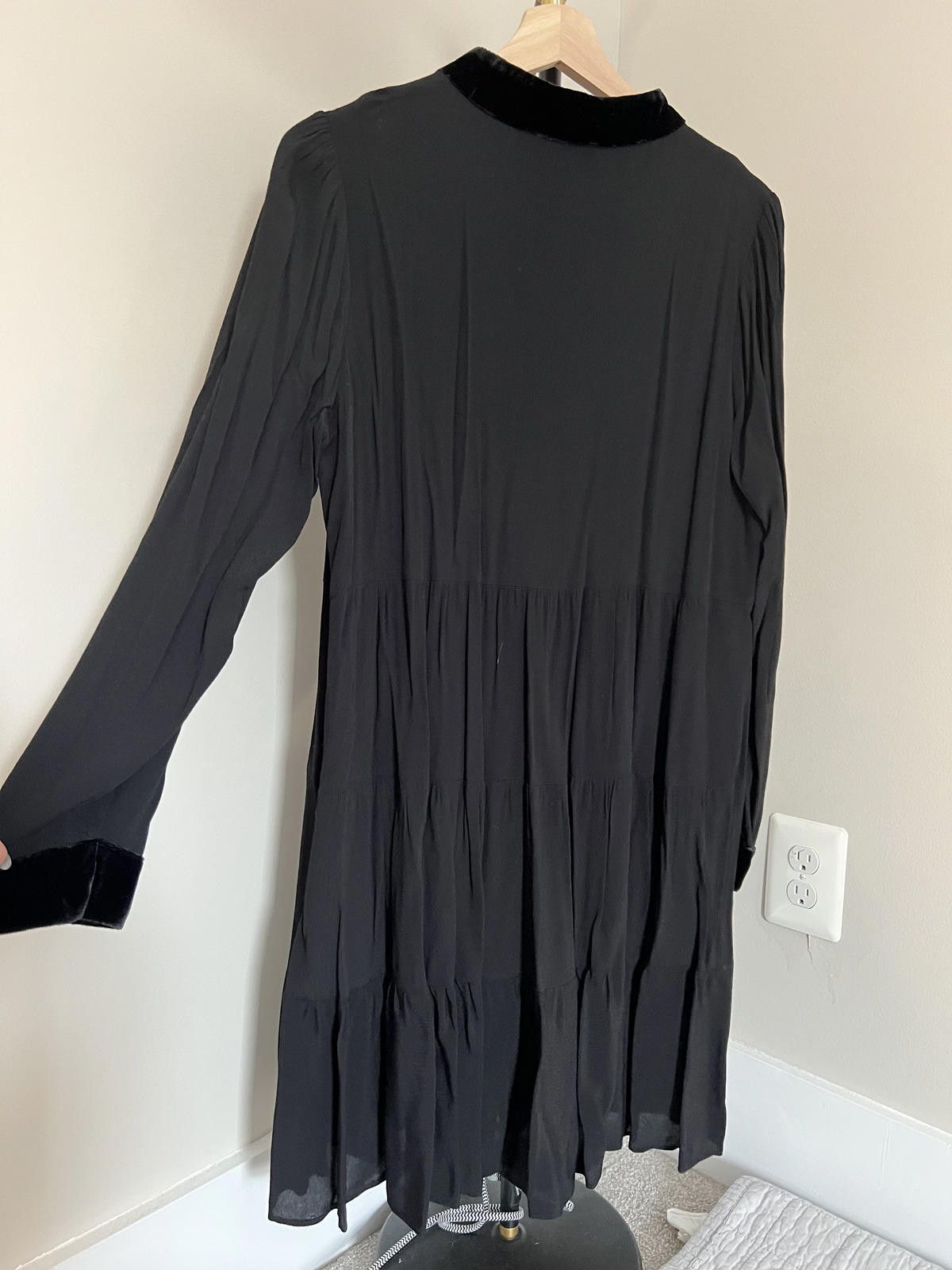 Other Sail to Sable STS Black Velvet Trim Flare Tunic Dress - L Size L / US 10 / IT 46 - 6 Thumbnail