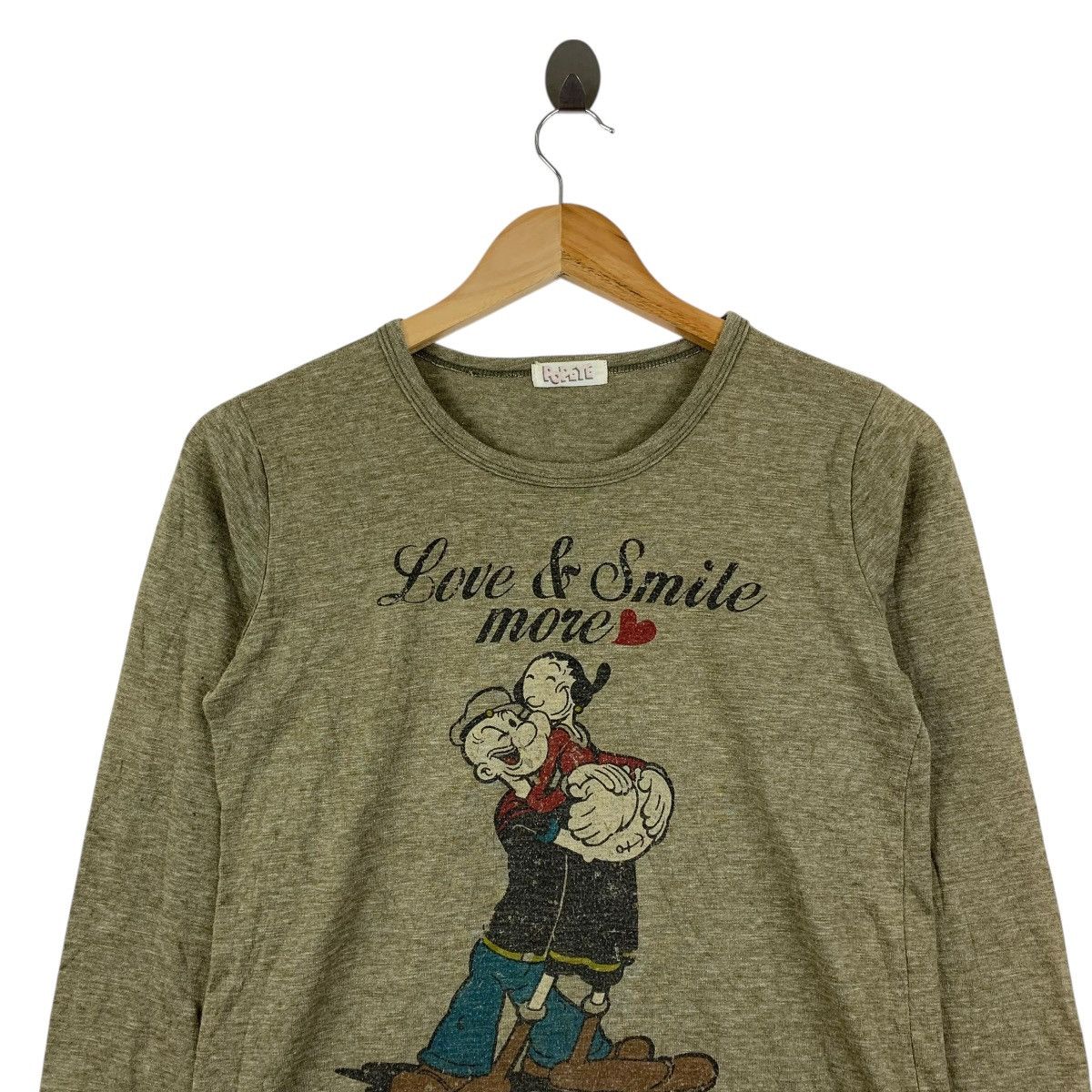 Vintage Vintage Popeye Olive Oyl Love & Smile More Long Sleeve Shirt Size XS / US 0-2 / IT 36-38 - 2 Thumbnail