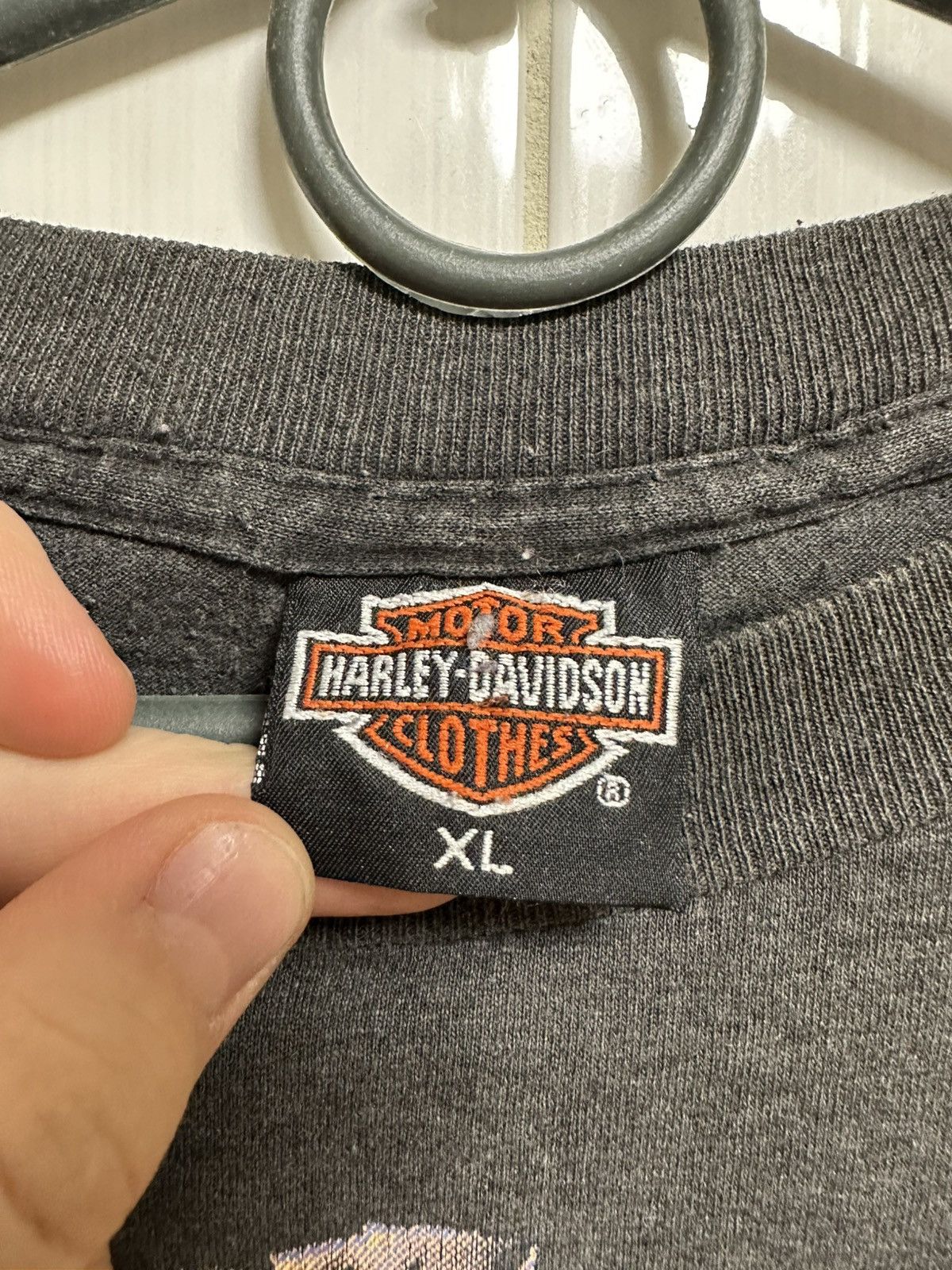 Harley Davidson × Vintage Vtg 90s 3D Emblem Harley-Davidson T-Shirt Knight Dragon 1990 Size US XL / EU 56 / 4 - 4 Thumbnail
